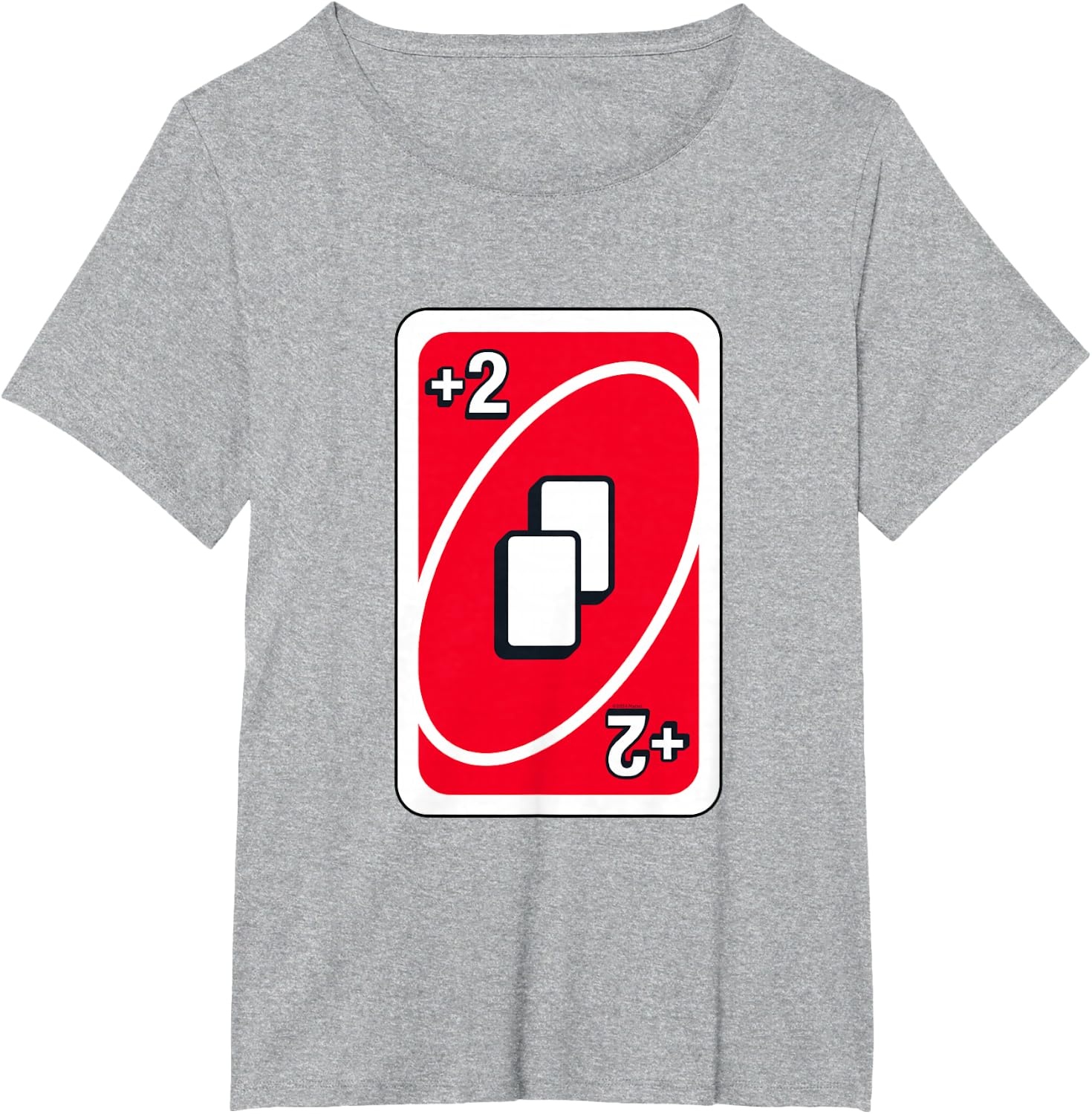 image:imageUNO Red Draw Two Card TShirtHeather Grey