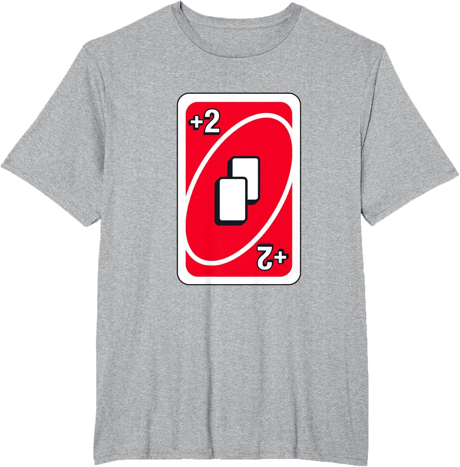 image:imageUNO Red Draw Two Card TShirtHeather Grey