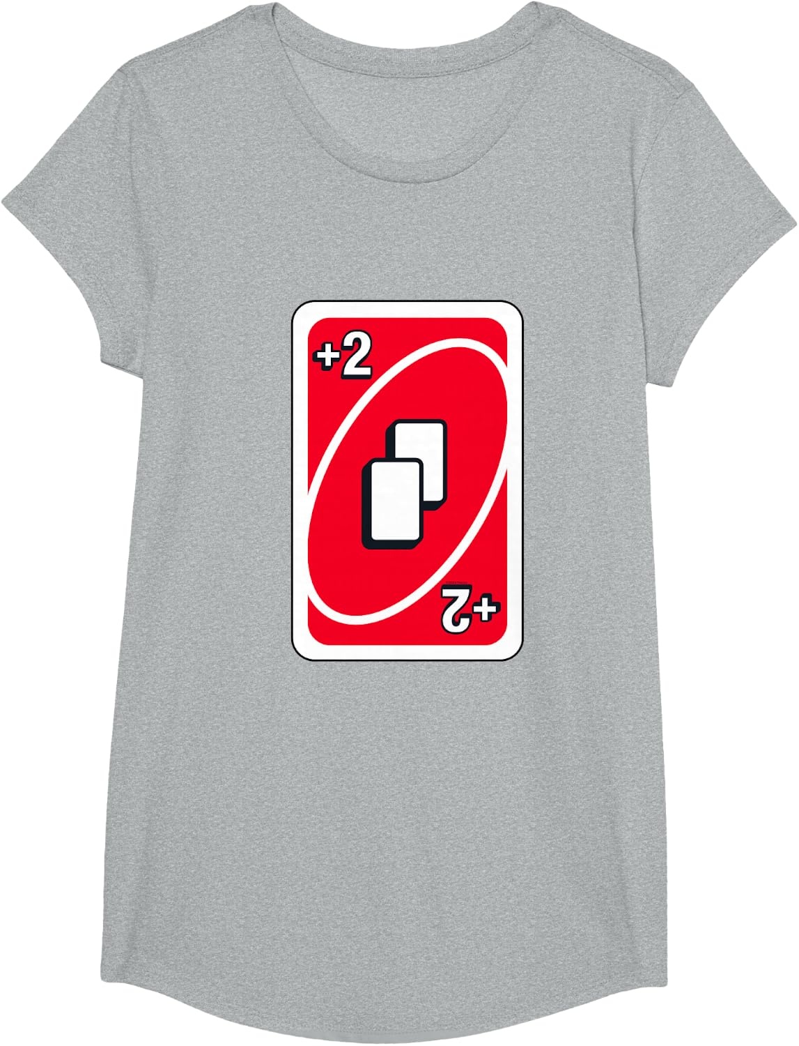 image:imageUNO Red Draw Two Card TShirtHeather Grey