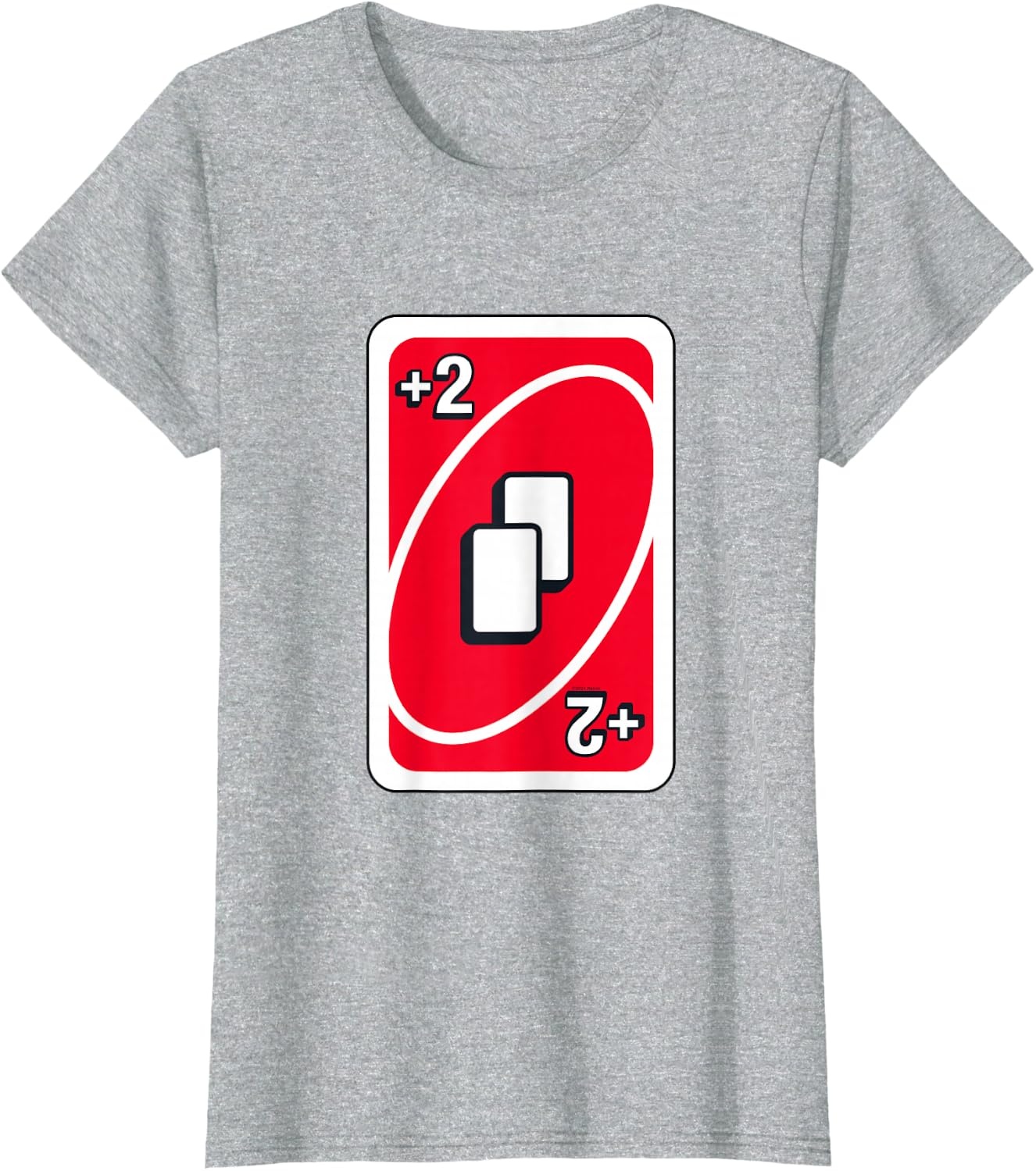 image:imageUNO Red Draw Two Card TShirtHeather Grey