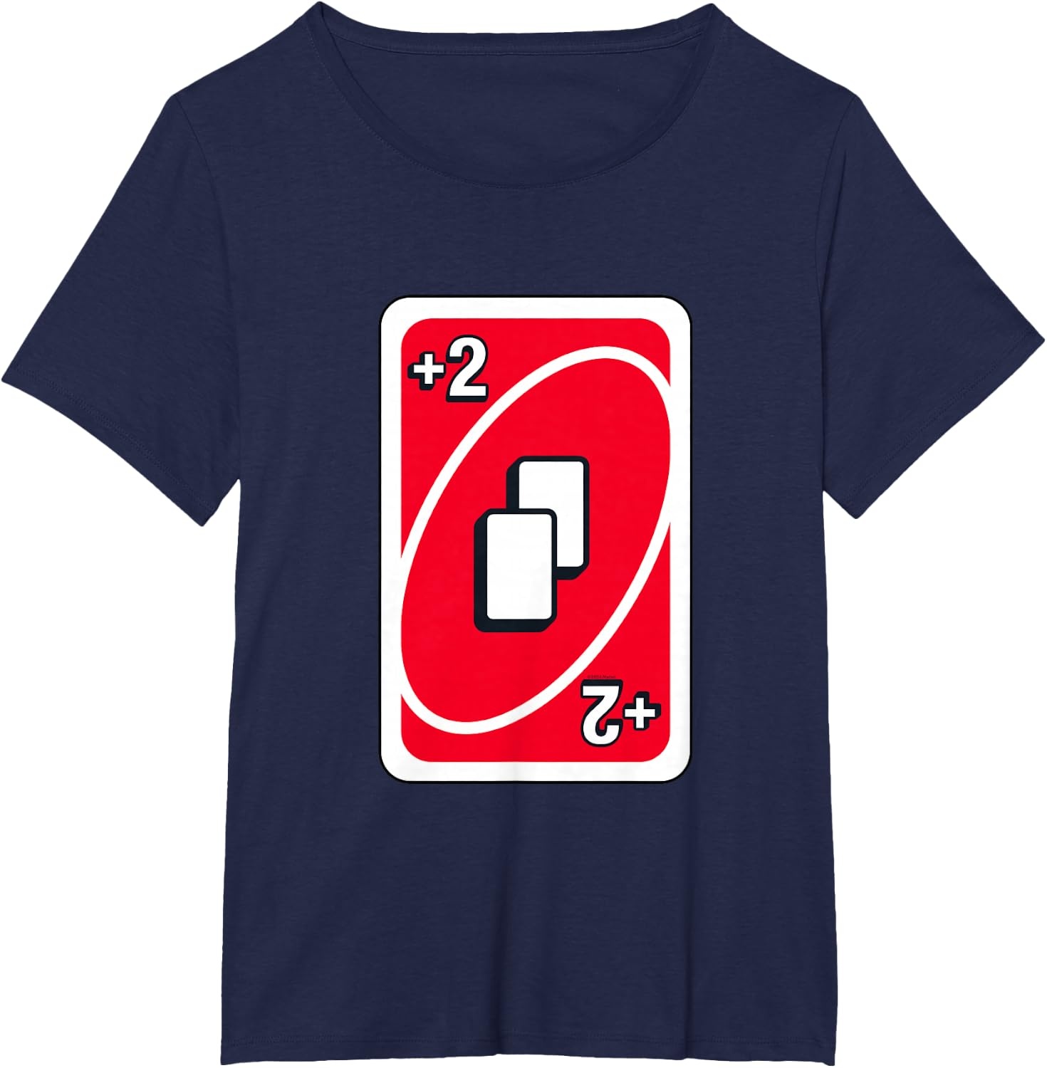 image:imageUNO Red Draw Two Card TShirtNavy Blue
