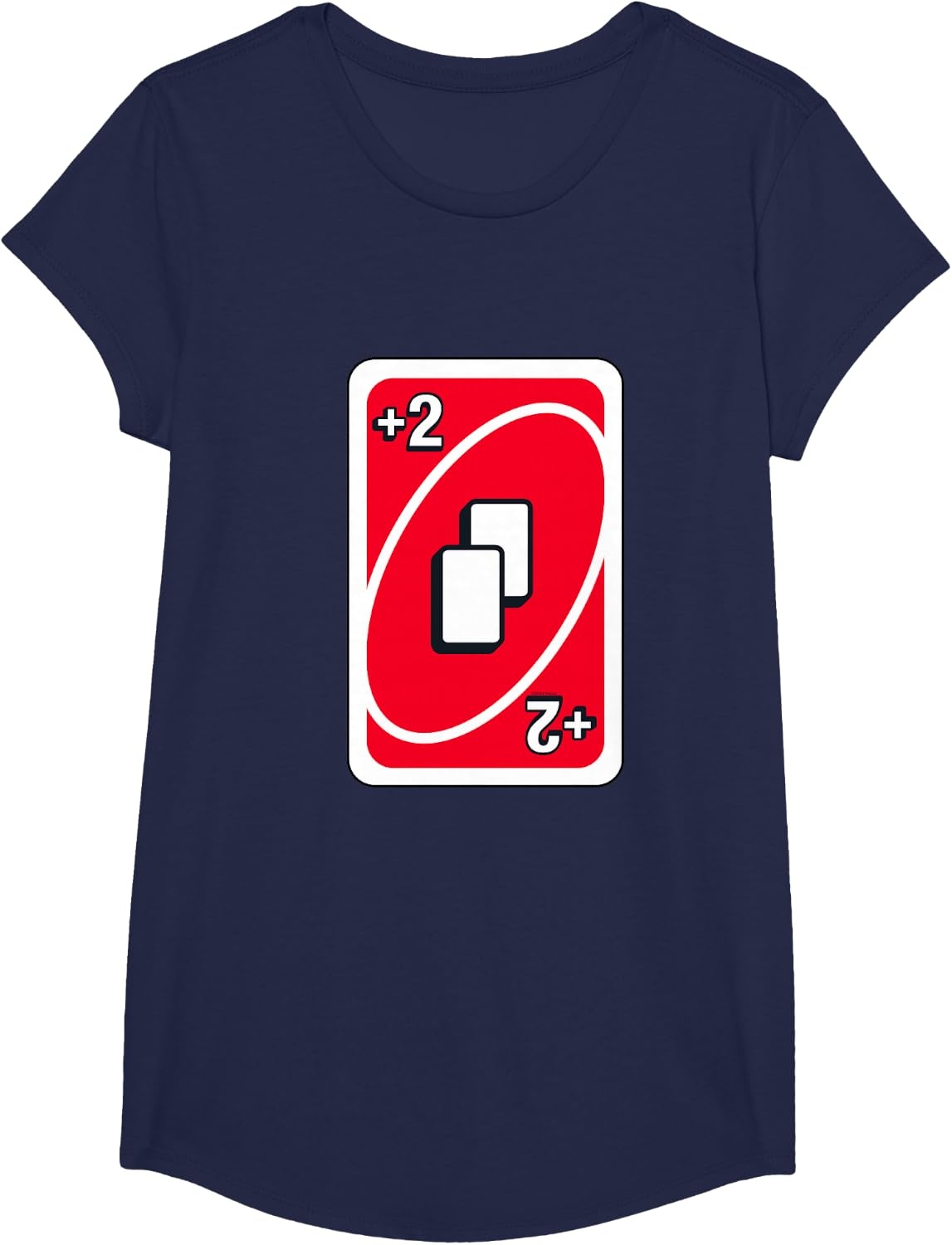 image:imageUNO Red Draw Two Card TShirtNavy Blue