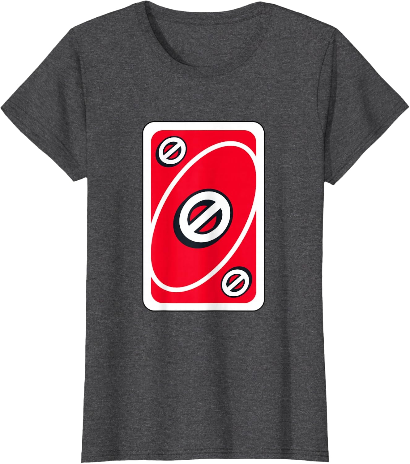 image:imageUNO Red Skip Card TShirtDark Heather Grey