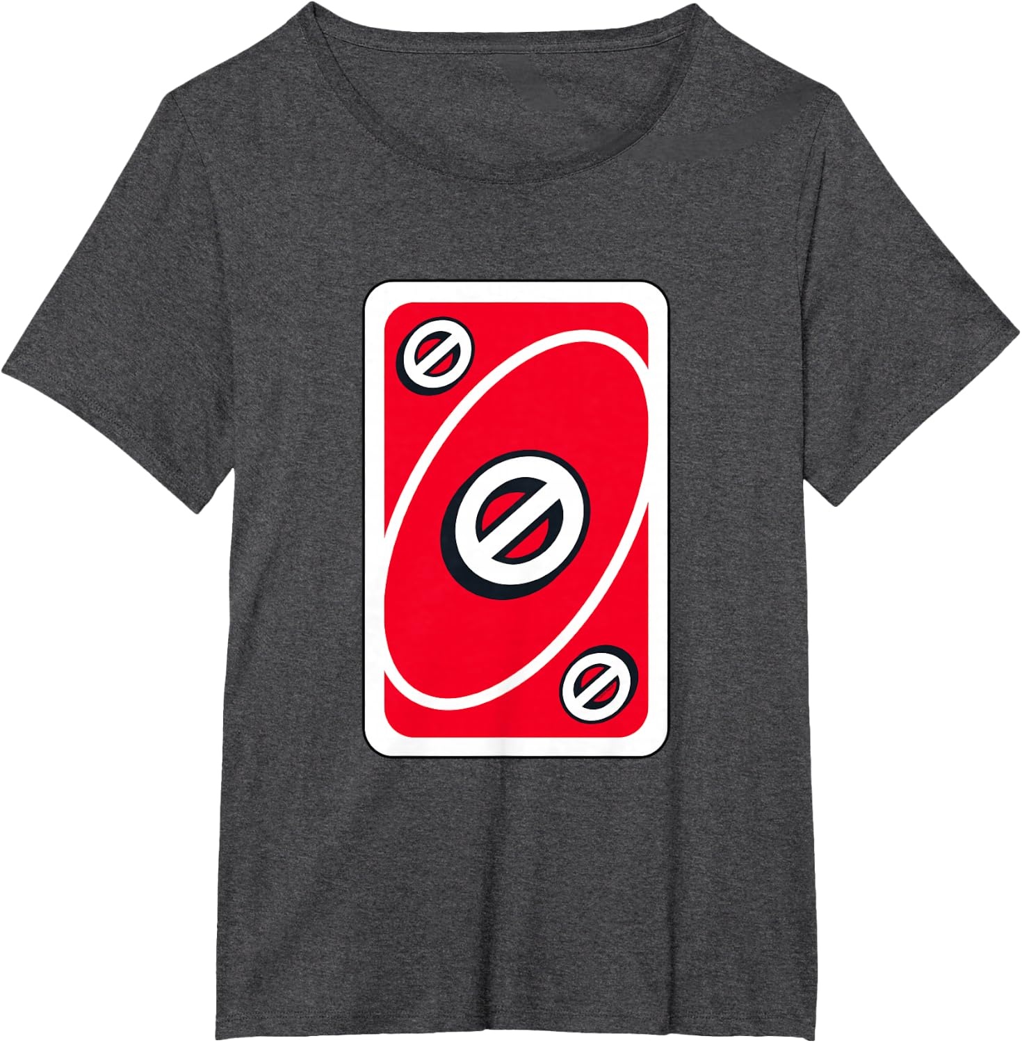 image:imageUNO Red Skip Card TShirtDark Heather Grey