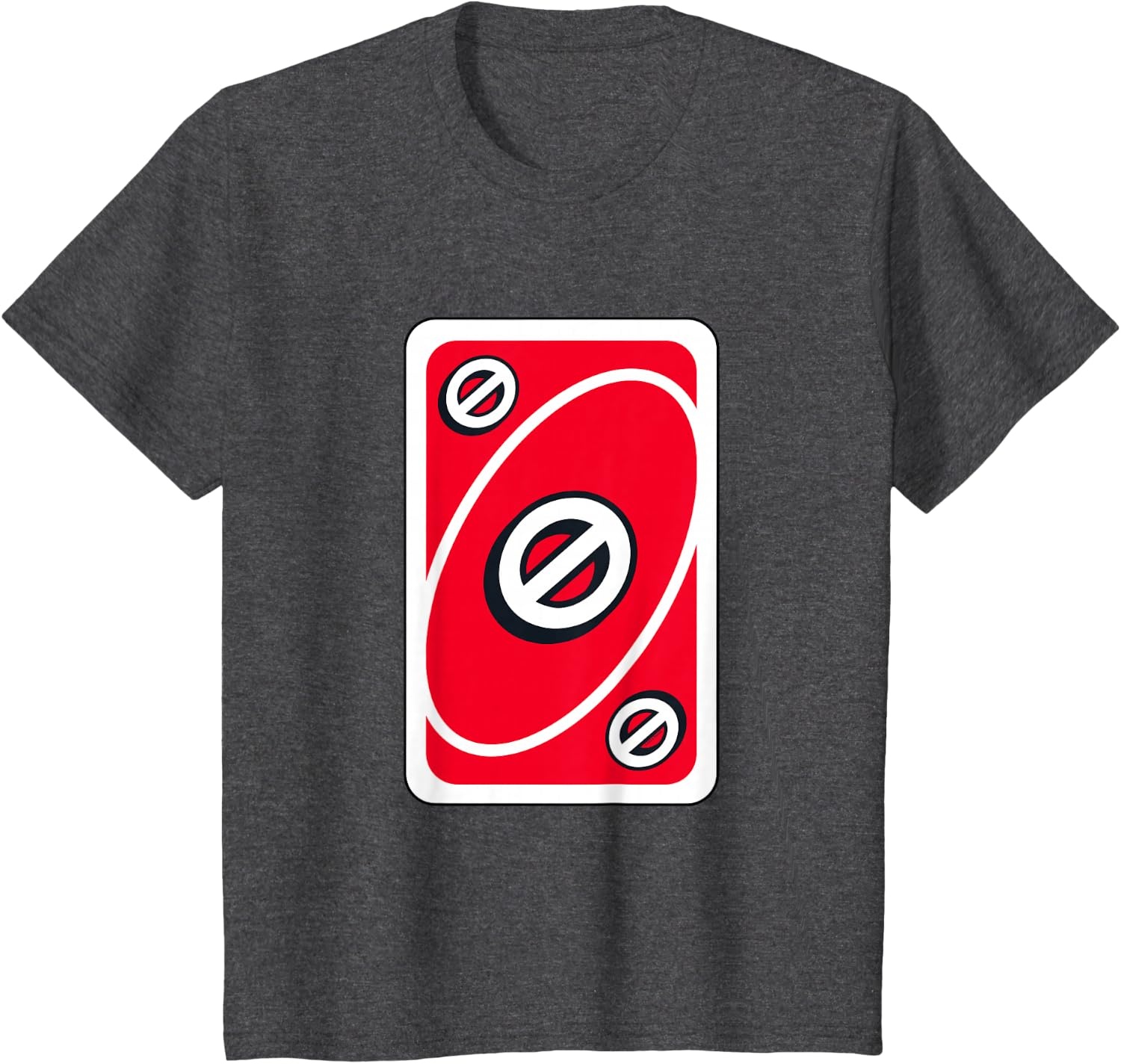 image:imageUNO Red Skip Card TShirtDark Heather Grey