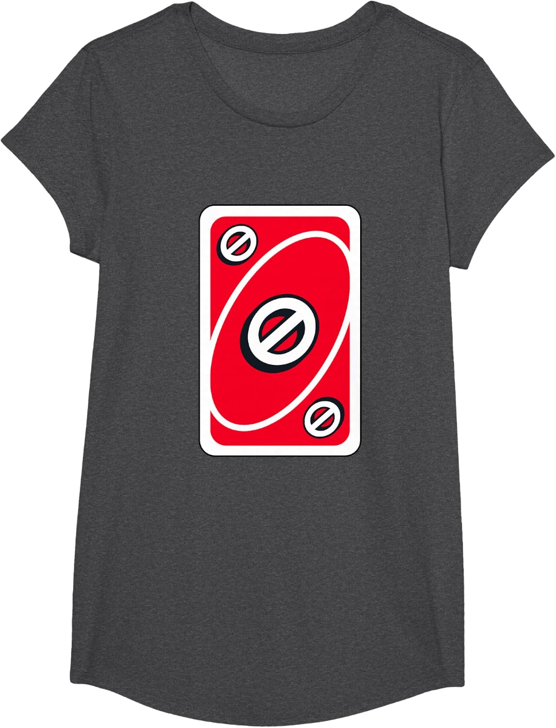 image:imageUNO Red Skip Card TShirtDark Heather Grey
