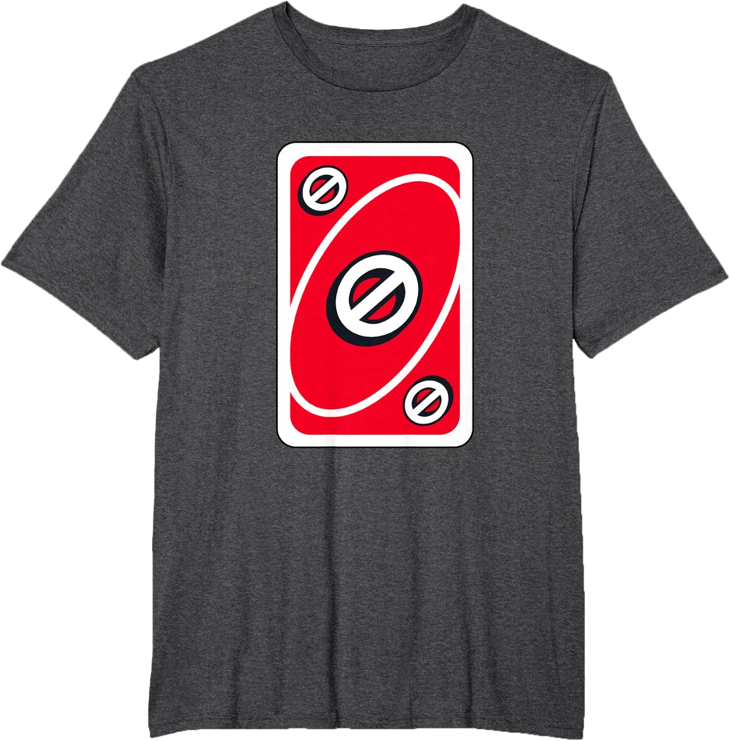 image:imageUNO Red Skip Card TShirtDark Heather Grey