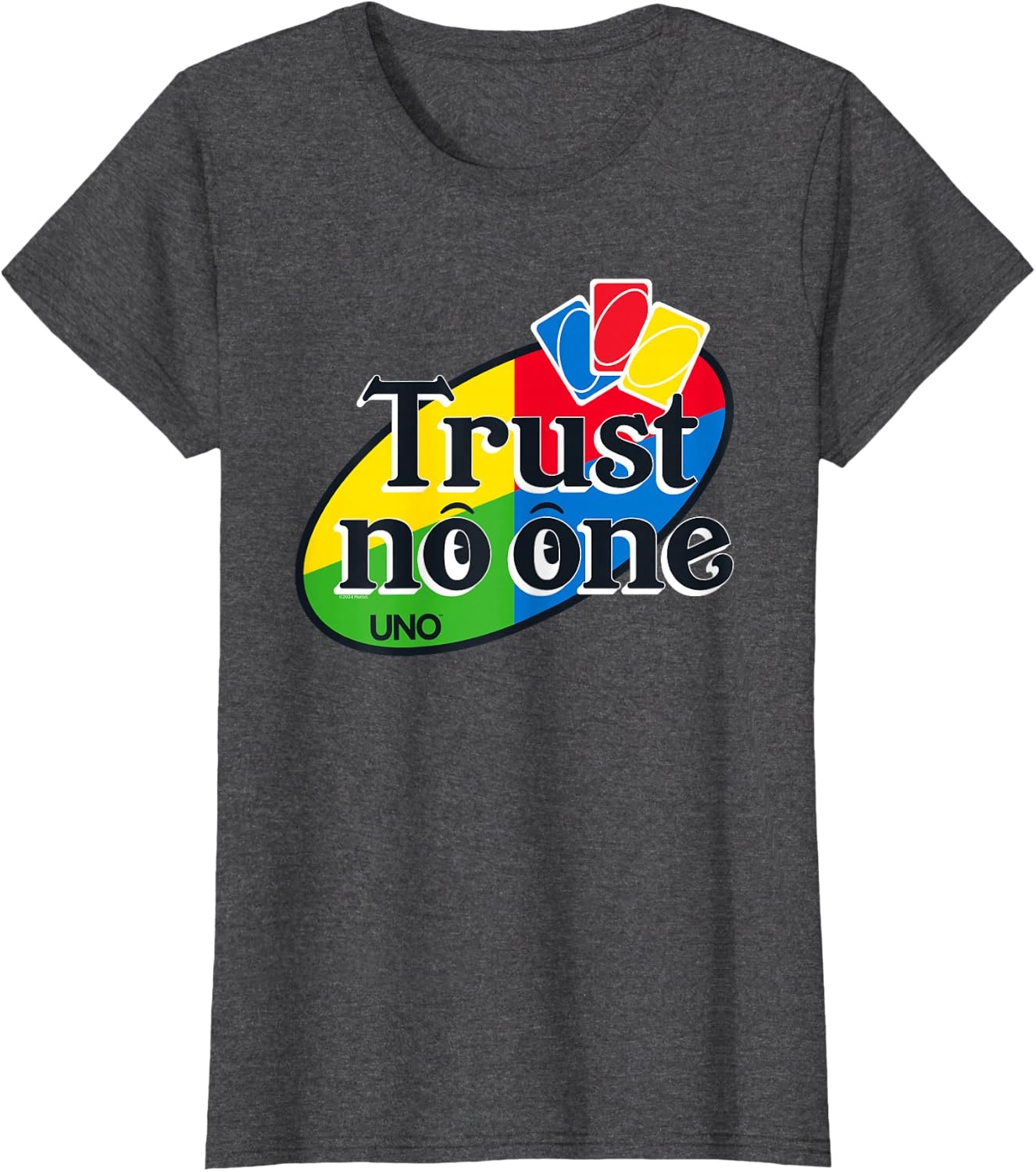 image:imageUNO Trust No One TShirtDark Heather Grey