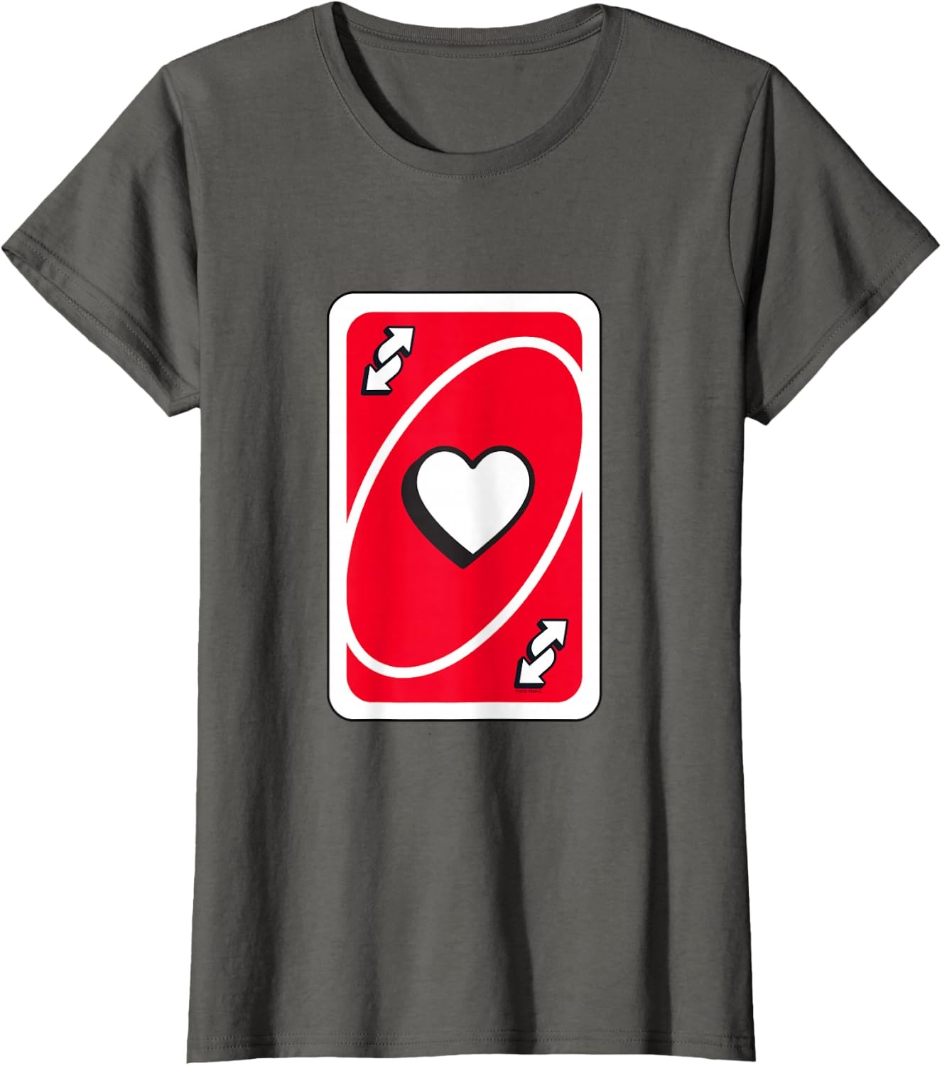image:imageUNO Valentines Day Red Reverse Card TShirtAsphalt Grey