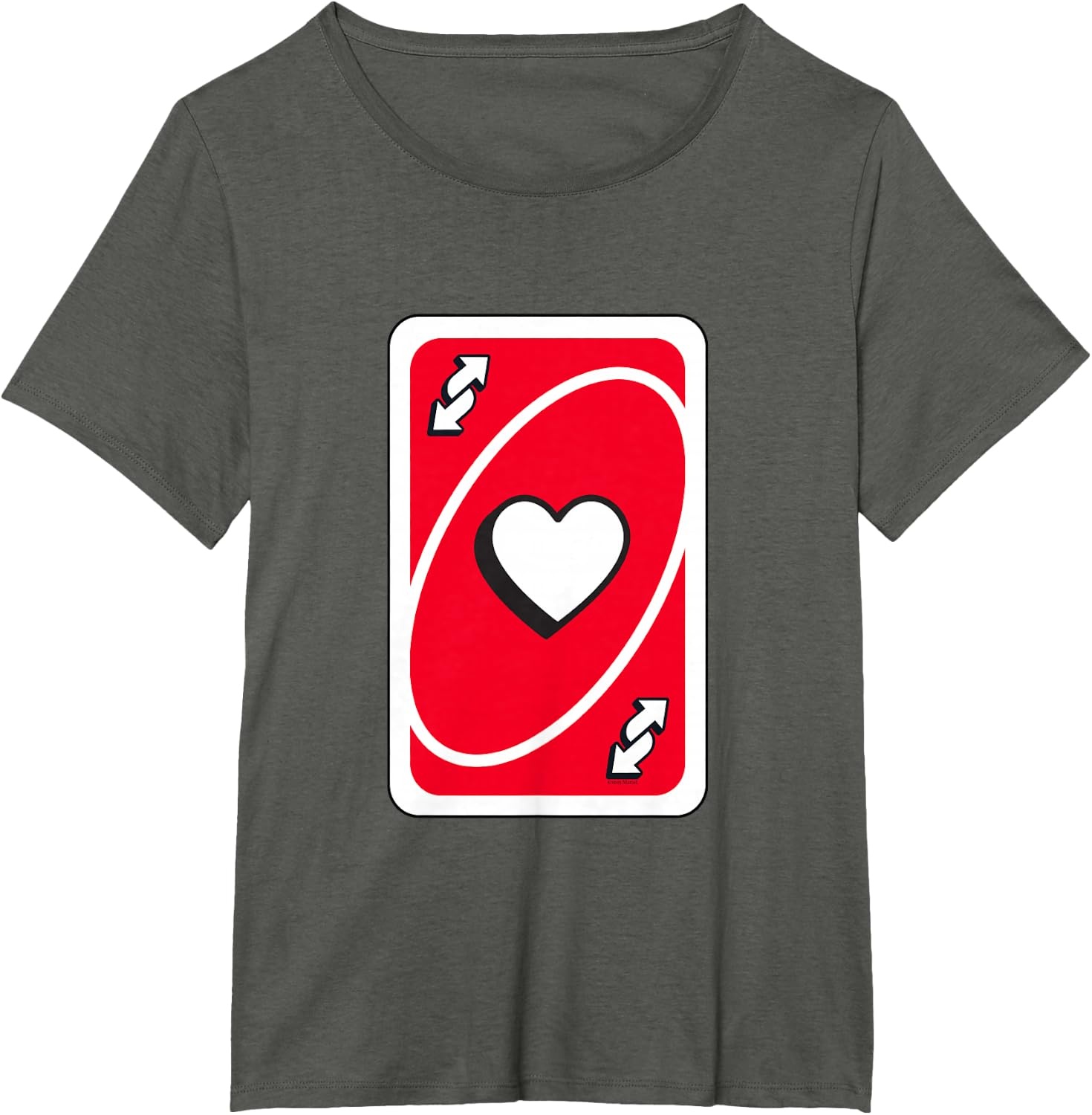 image:imageUNO Valentines Day Red Reverse Card TShirtAsphalt Grey
