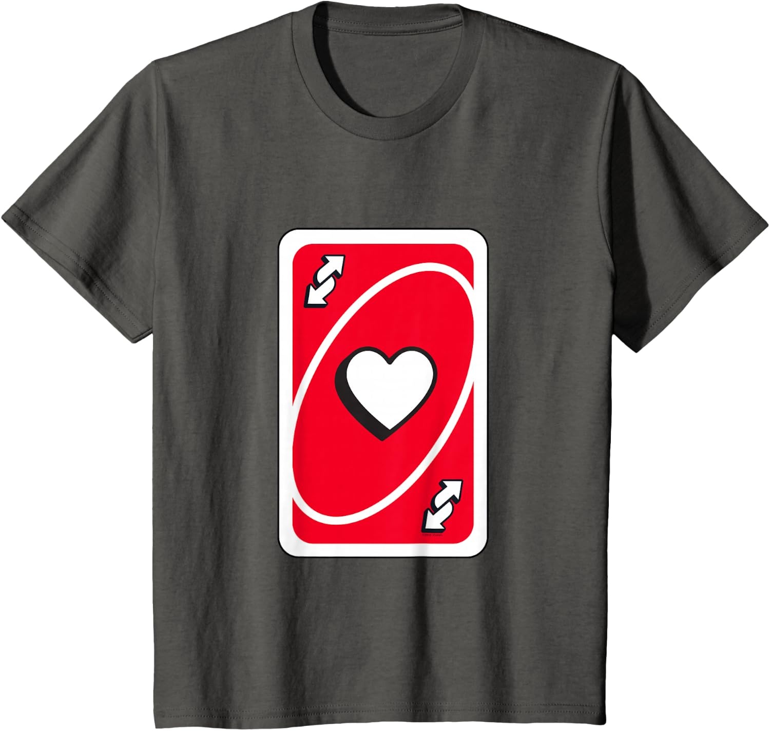 image:imageUNO Valentines Day Red Reverse Card TShirtAsphalt Grey