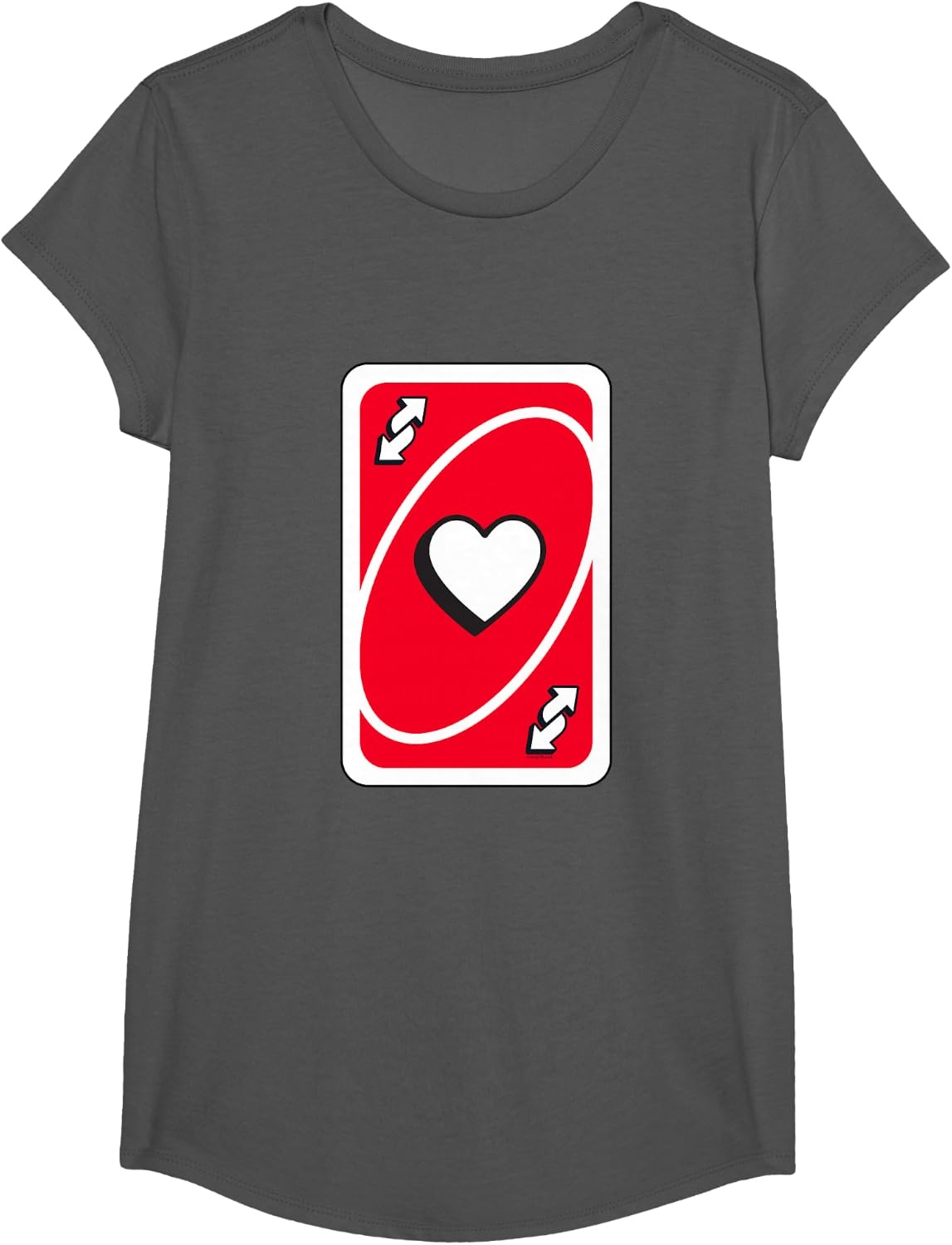 image:imageUNO Valentines Day Red Reverse Card TShirtAsphalt Grey