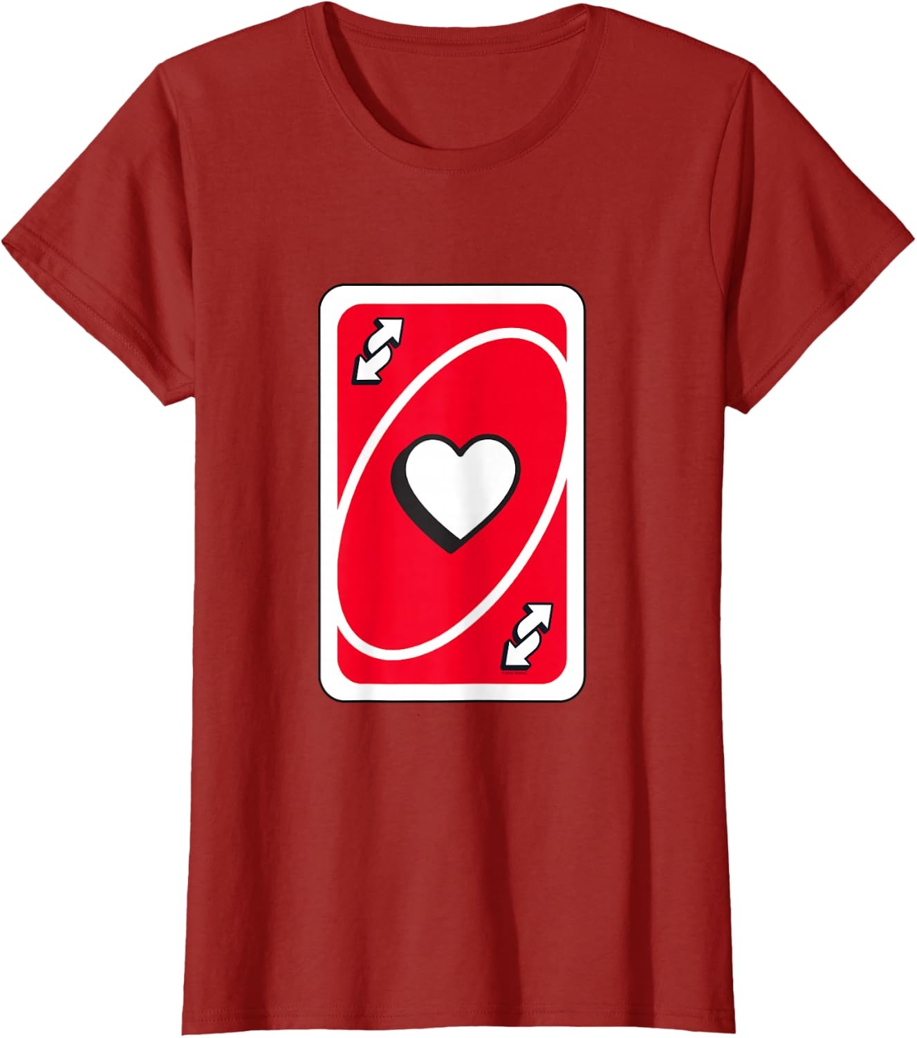 image:imageUNO Valentines Day Red Reverse Card TShirtCranberry Red