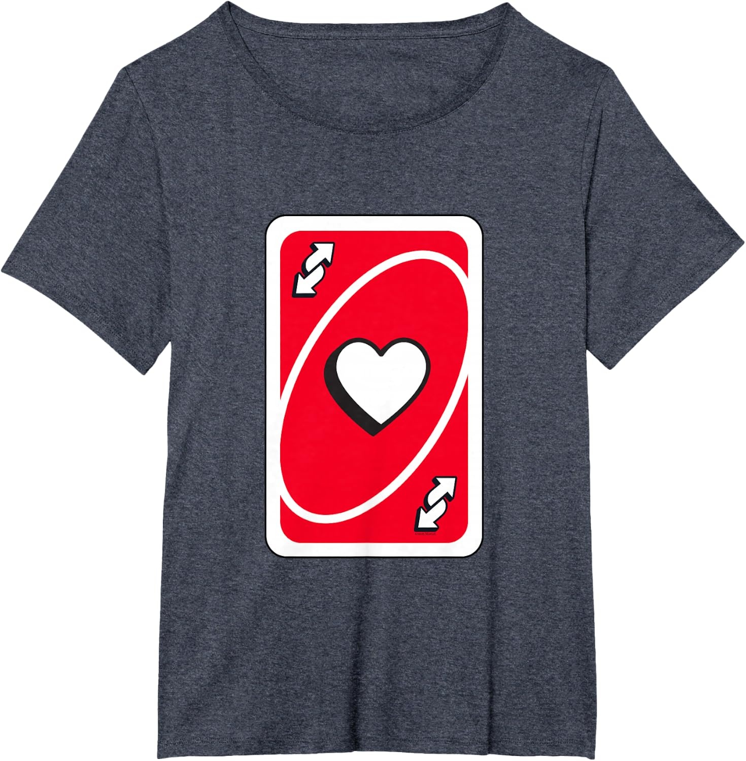 image:imageUNO Valentines Day Red Reverse Card TShirtHeather Blue