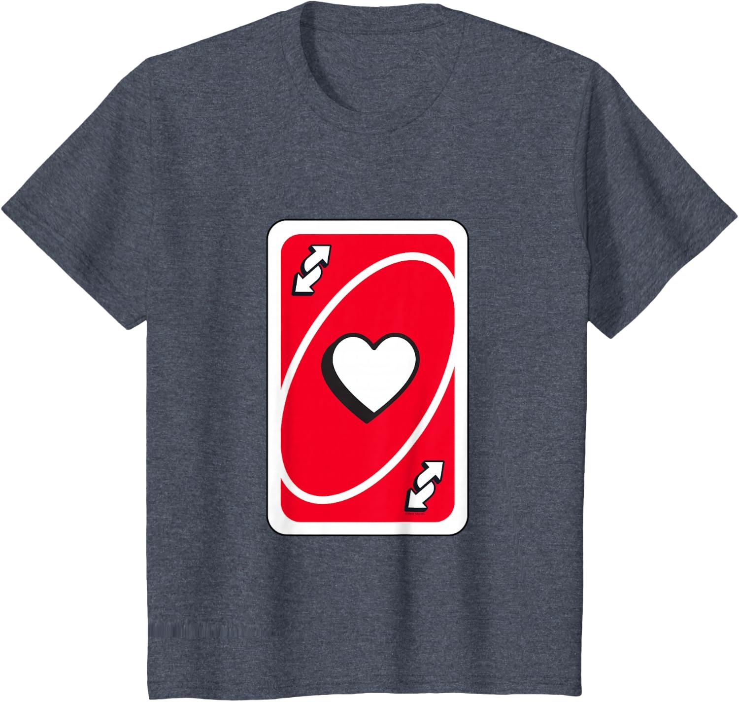 image:imageUNO Valentines Day Red Reverse Card TShirtHeather Blue