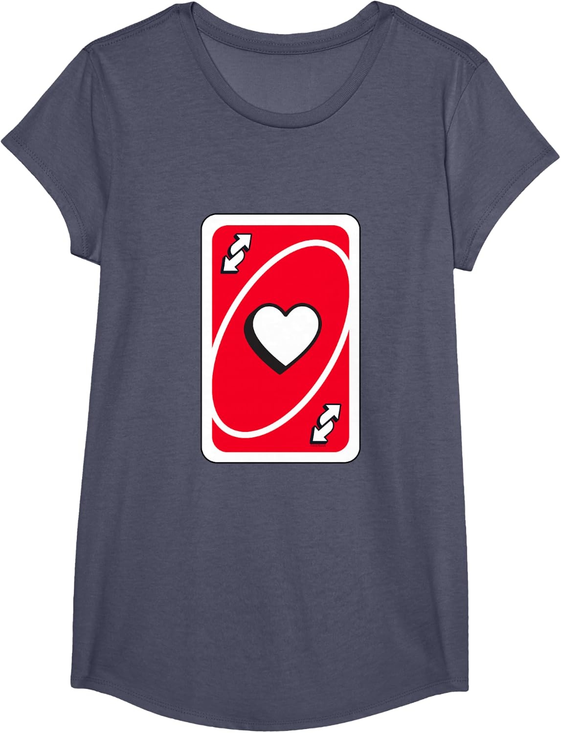 image:imageUNO Valentines Day Red Reverse Card TShirtHeather Blue