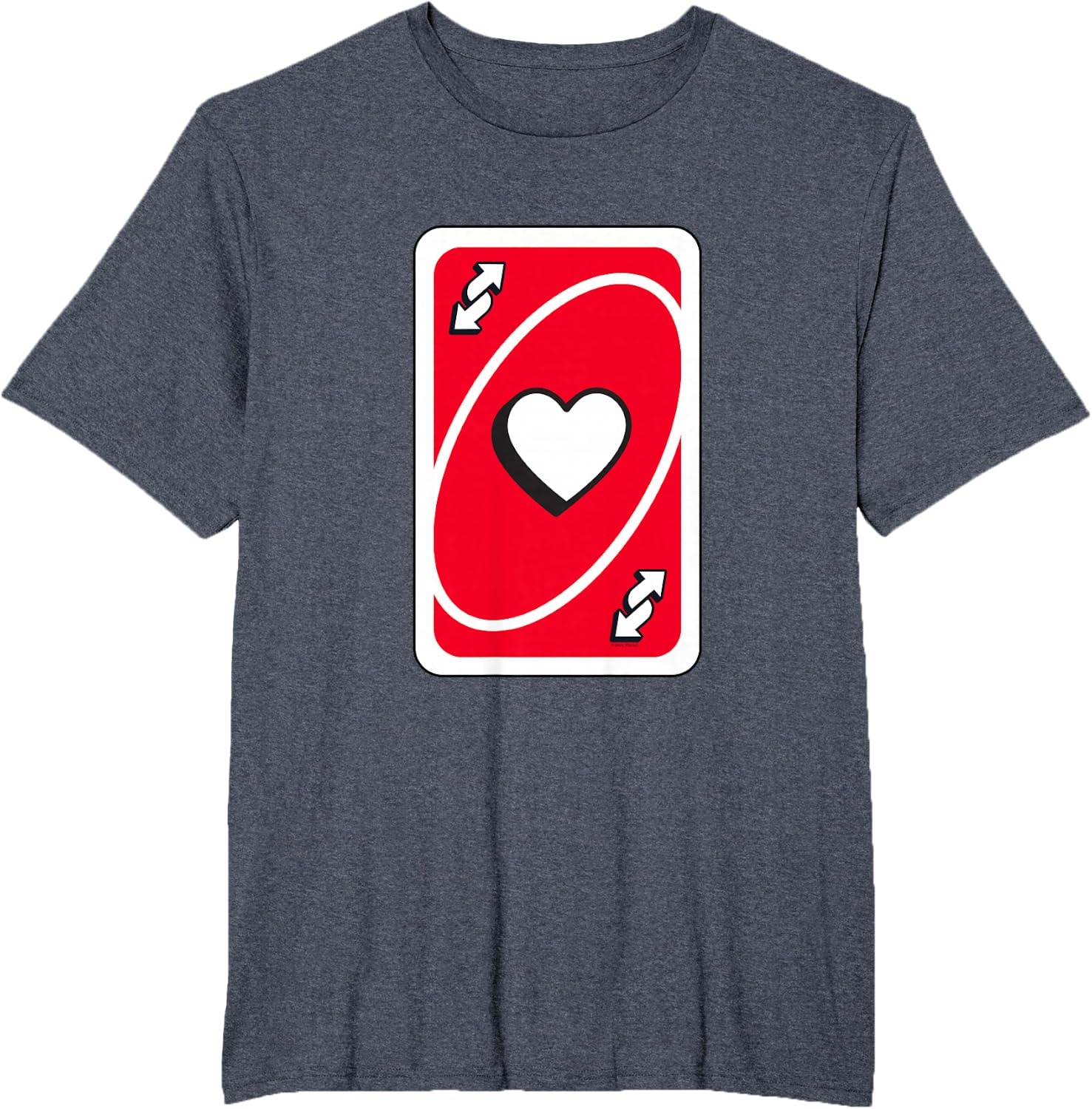 image:imageUNO Valentines Day Red Reverse Card TShirtHeather Blue