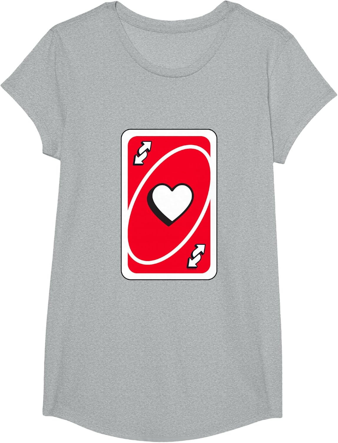 image:imageUNO Valentines Day Red Reverse Card TShirtHeather Grey