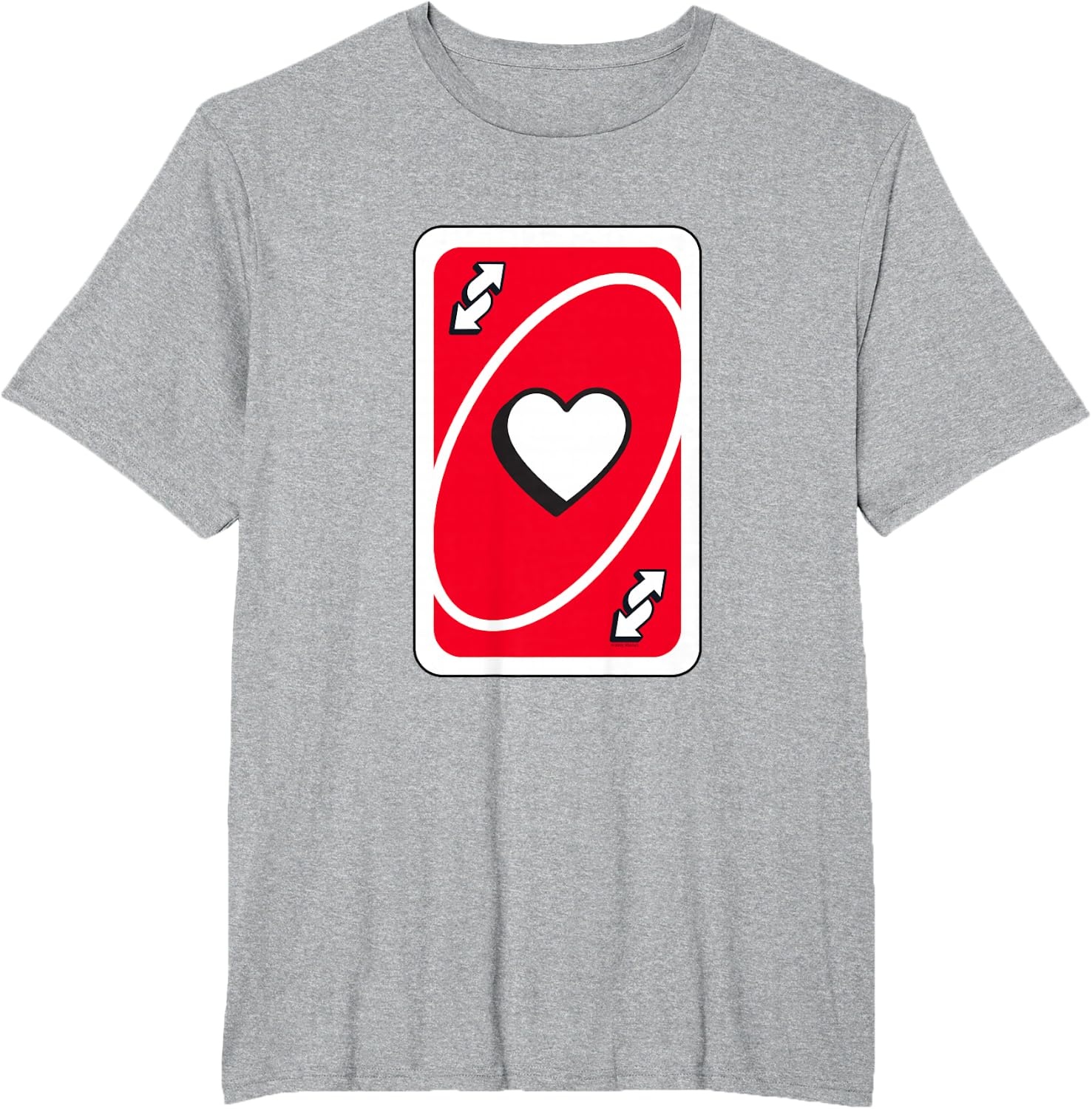 image:imageUNO Valentines Day Red Reverse Card TShirtHeather Grey