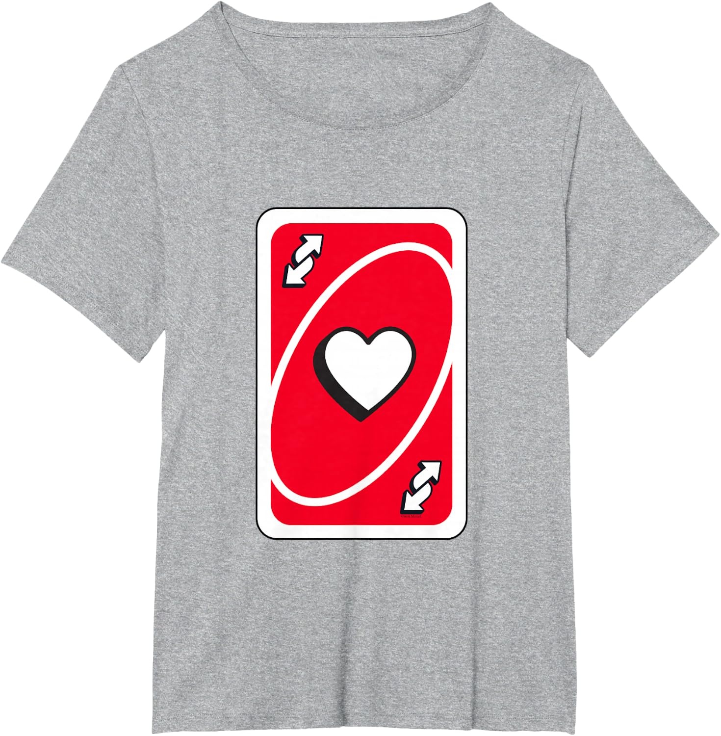image:imageUNO Valentines Day Red Reverse Card TShirtHeather Grey
