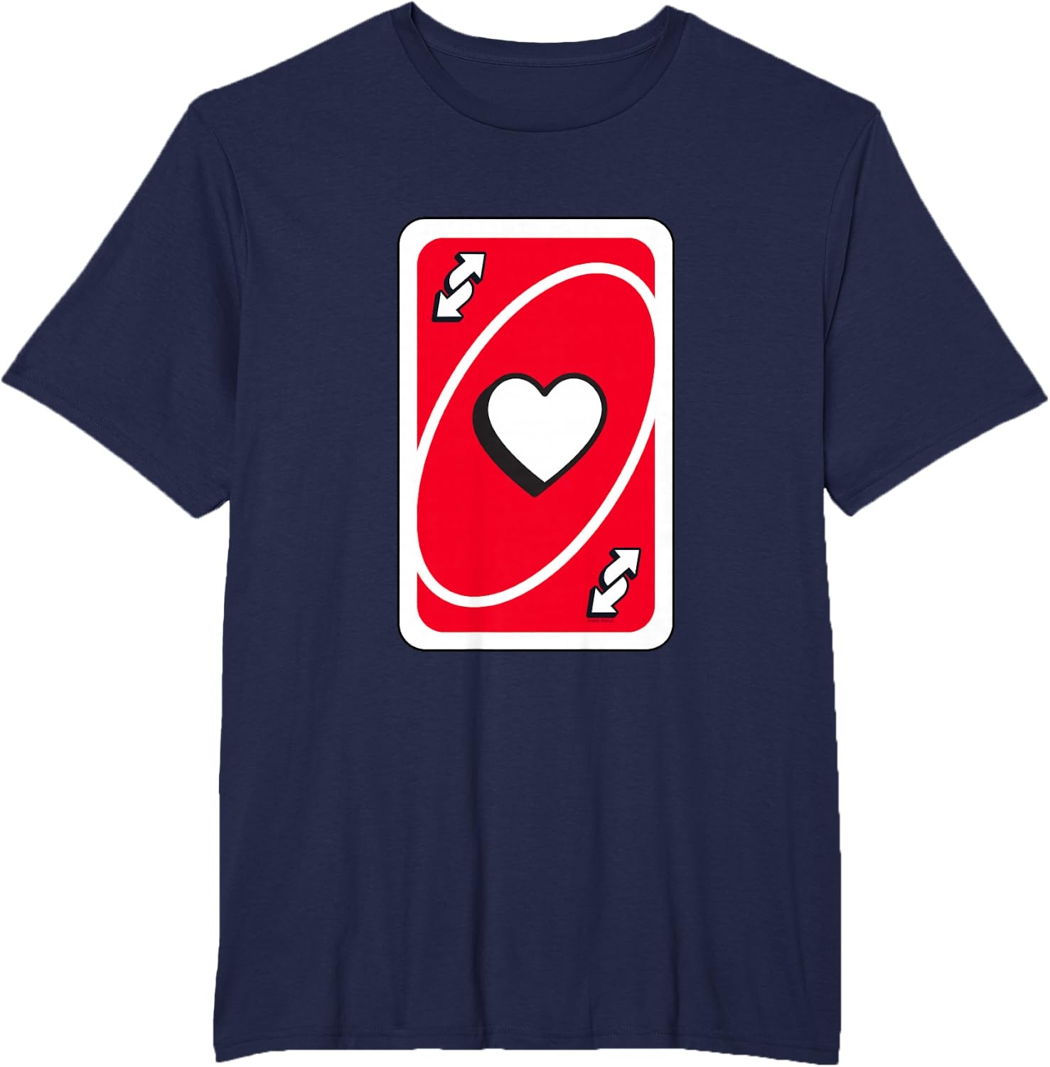 image:imageUNO Valentines Day Red Reverse Card TShirtNavy Blue