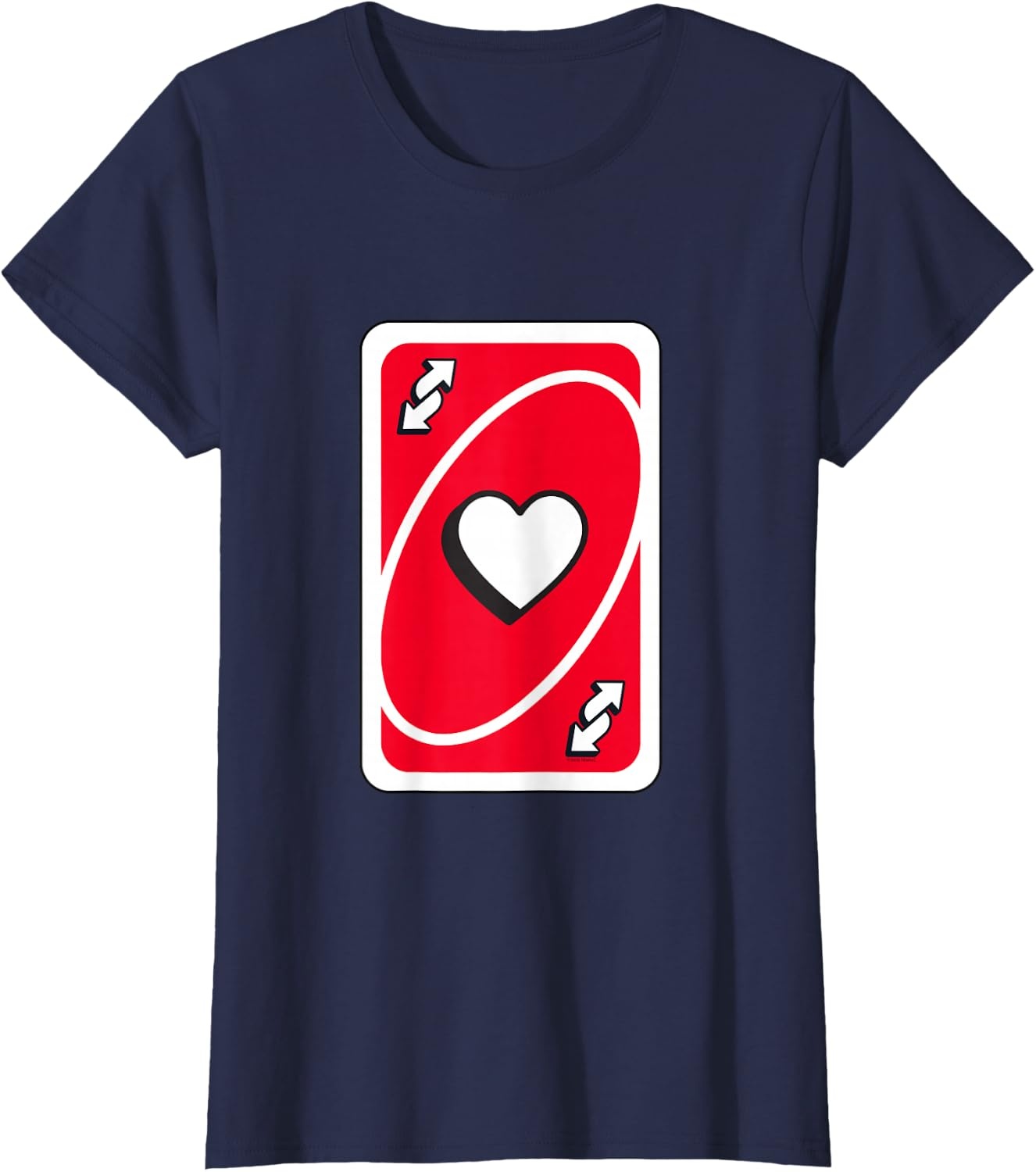 image:imageUNO Valentines Day Red Reverse Card TShirtNavy Blue