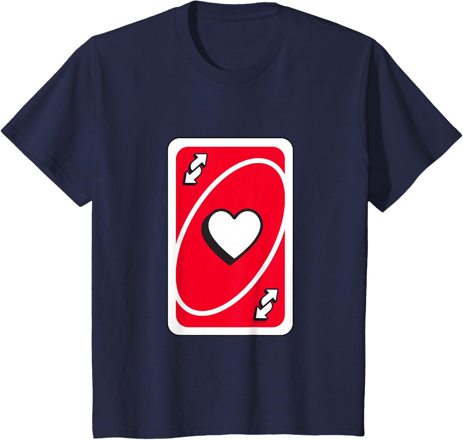 image:imageUNO Valentines Day Red Reverse Card TShirtNavy Blue