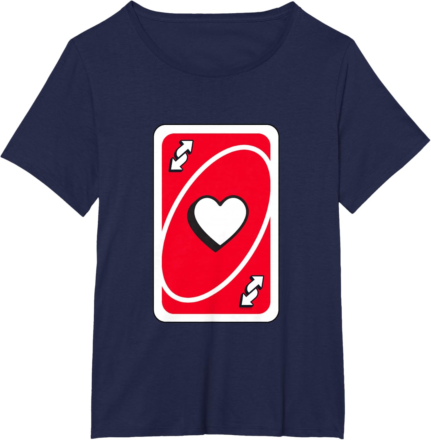 image:imageUNO Valentines Day Red Reverse Card TShirtNavy Blue