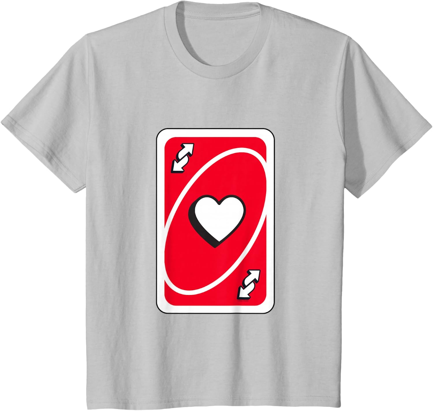 image:imageUNO Valentines Day Red Reverse Card TShirtSilver Grey