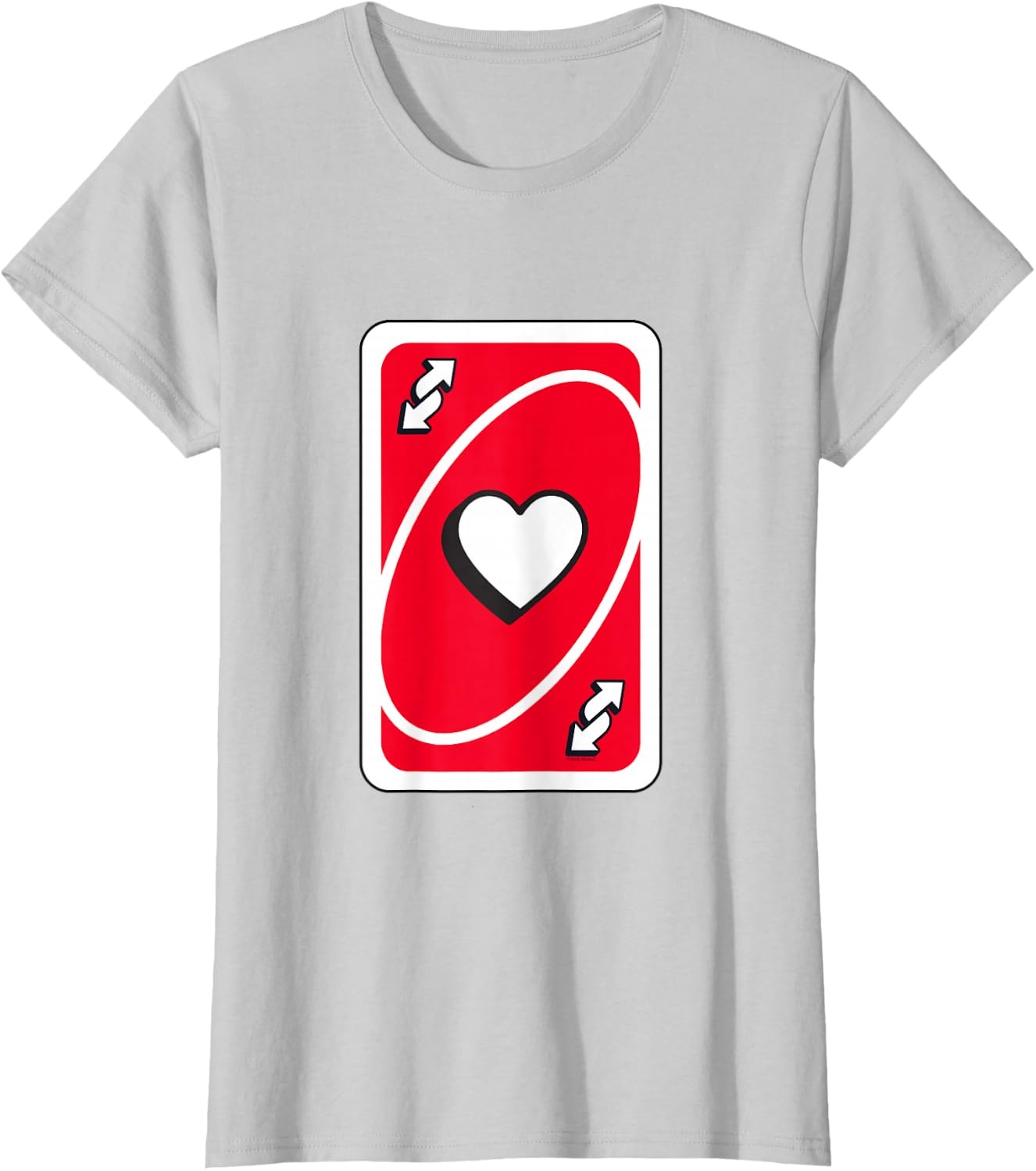 image:imageUNO Valentines Day Red Reverse Card TShirtSilver Grey