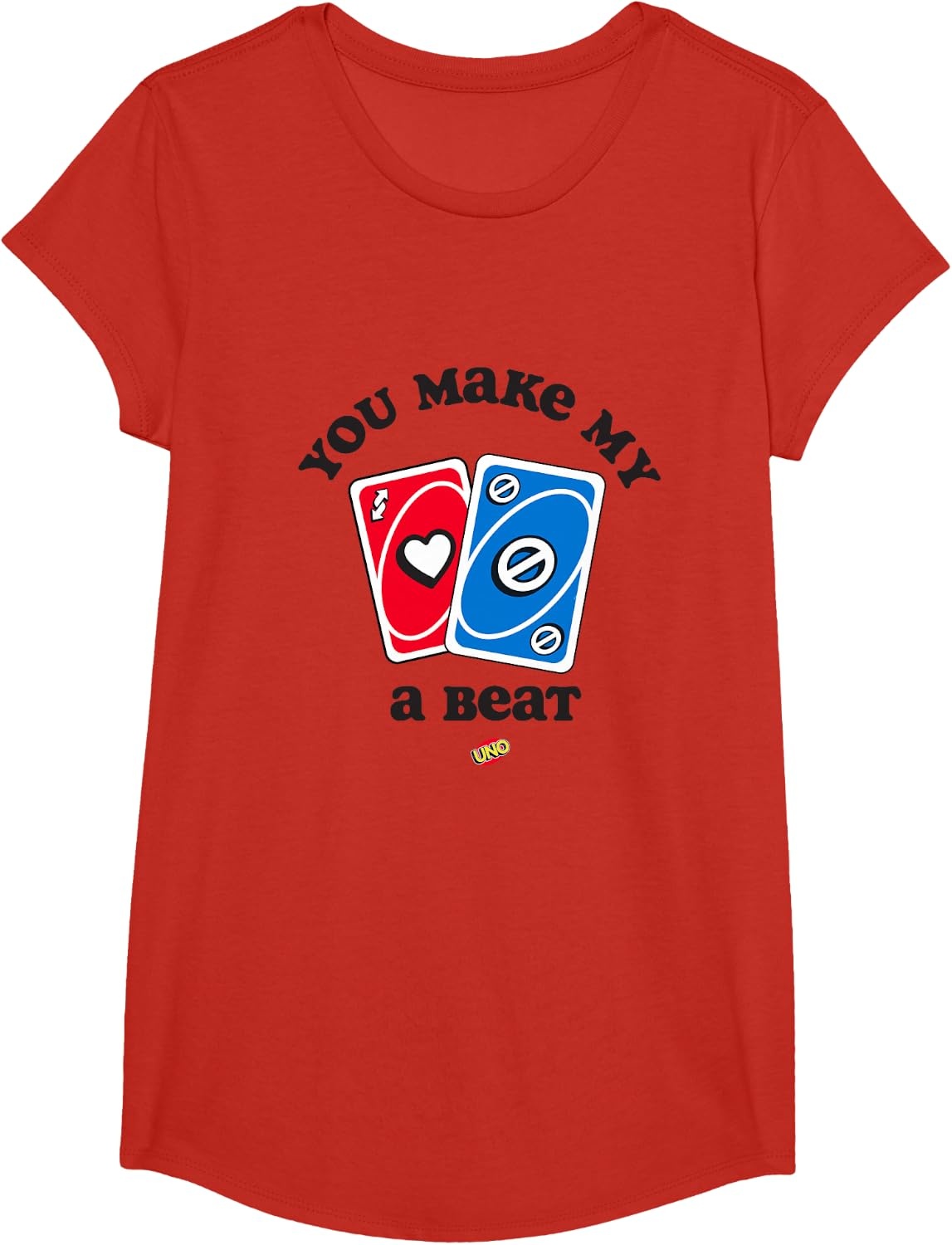 image:imageUNO Valentines Day You Make My Heart Skip a Beat TShirtRed