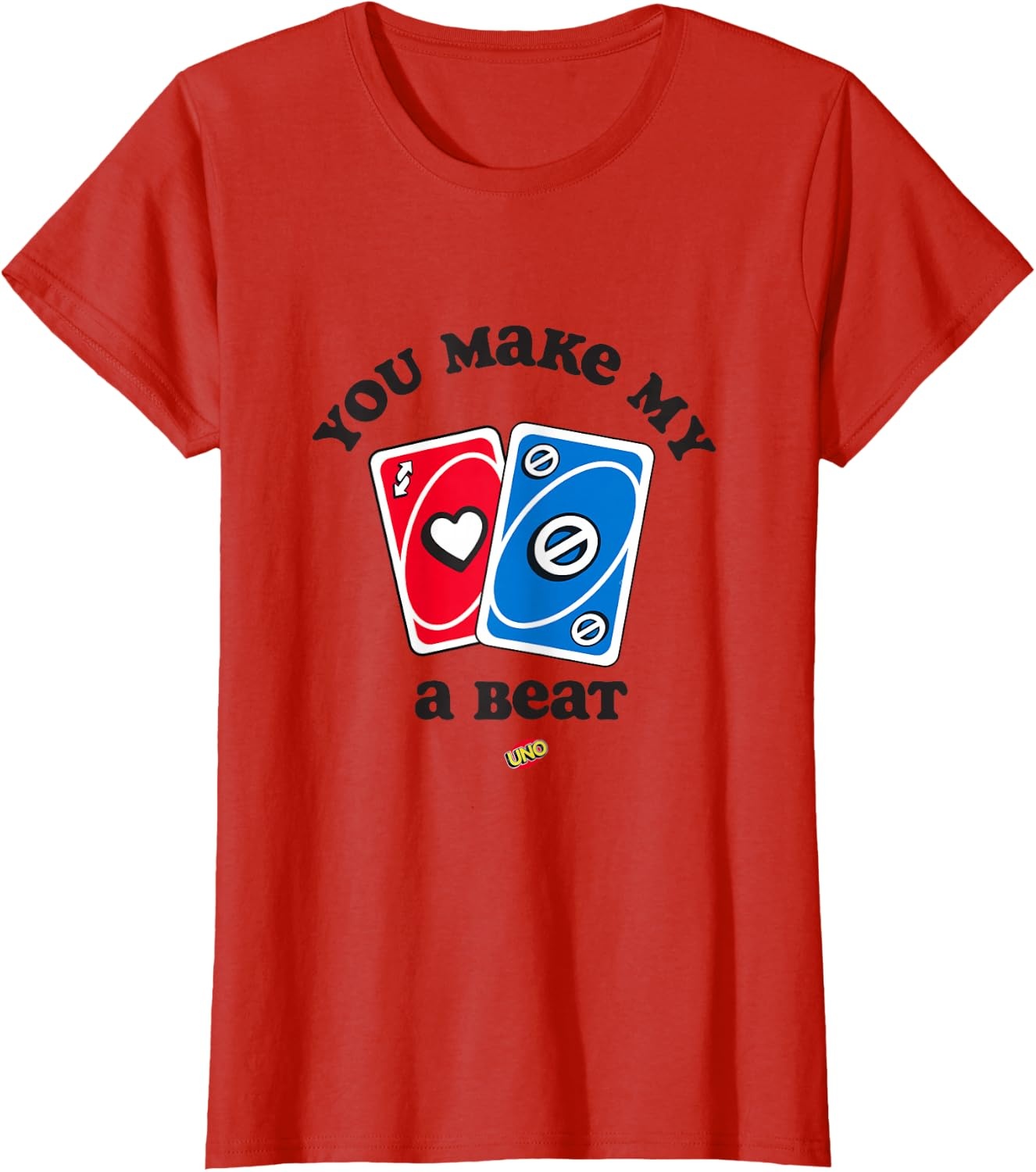image:imageUNO Valentines Day You Make My Heart Skip a Beat TShirtRed