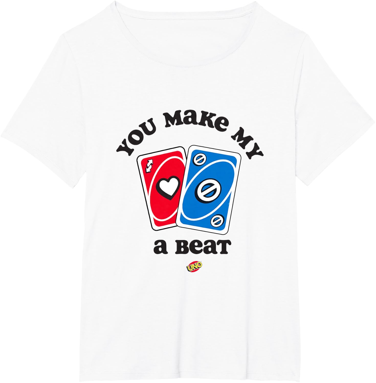 image:imageUNO Valentines Day You Make My Heart Skip a Beat TShirtWhite