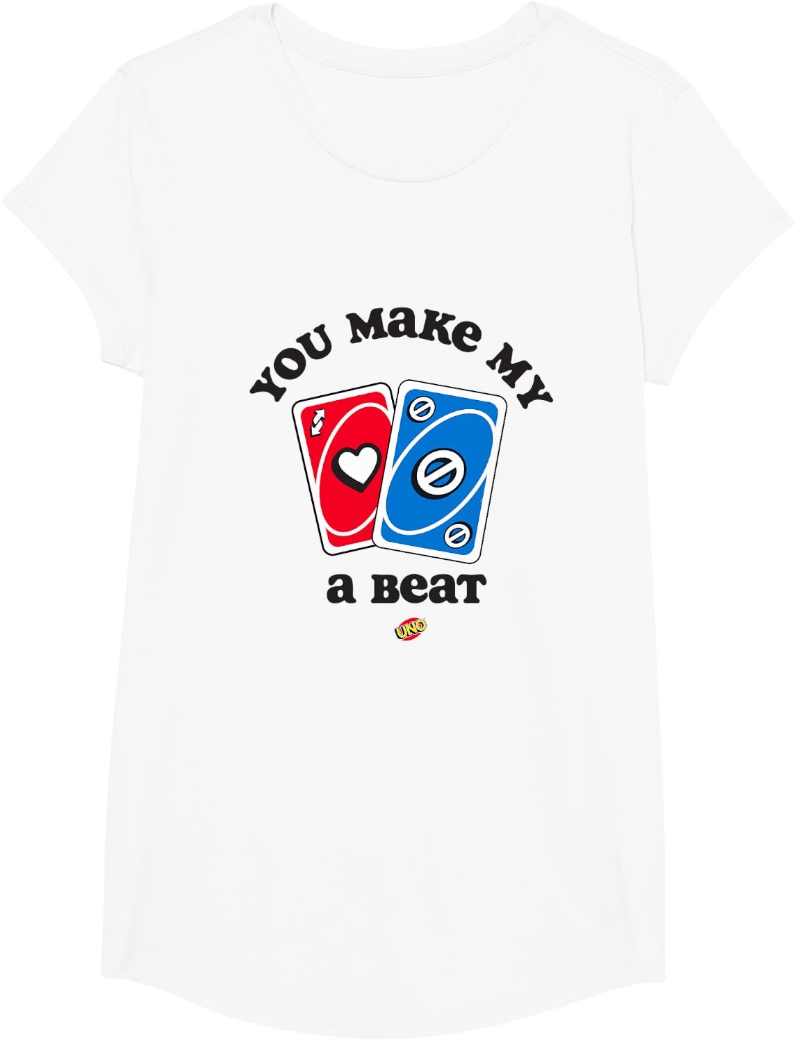image:imageUNO Valentines Day You Make My Heart Skip a Beat TShirtWhite