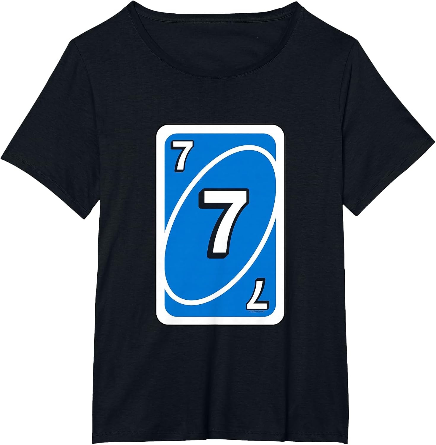 image:imageUNO Halloween Blue 7 Card TShirtBlack
