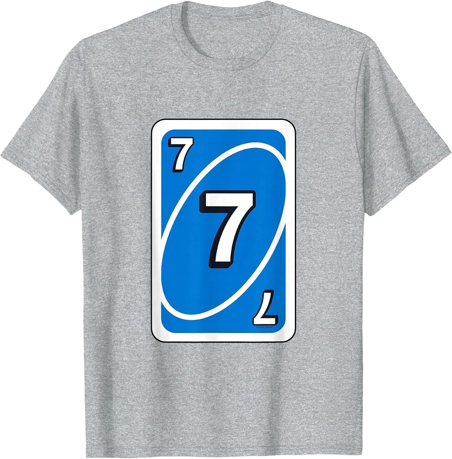 image:imageUNO Halloween Blue 7 Card TShirtHeather Grey