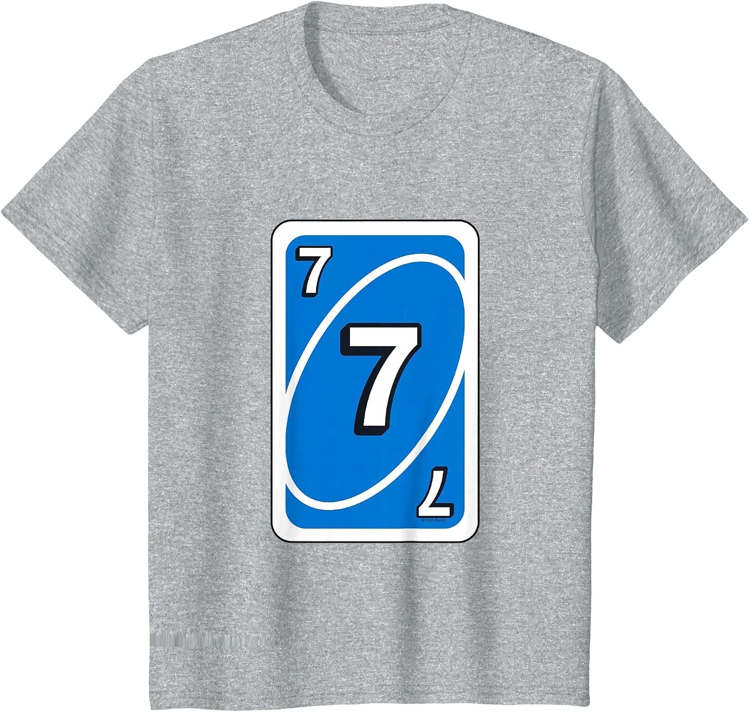 image:imageUNO Halloween Blue 7 Card TShirtHeather Grey