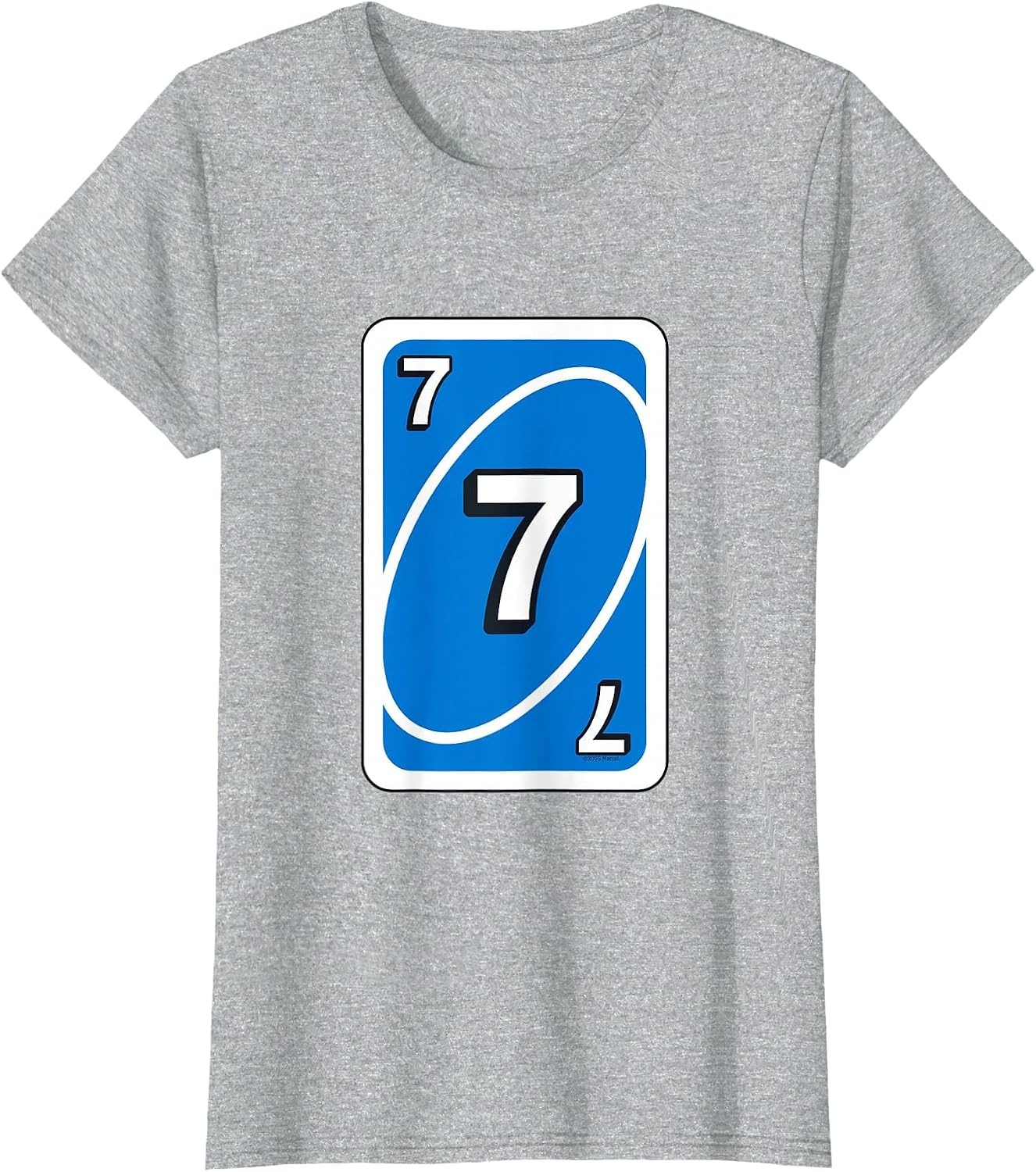 image:imageUNO Halloween Blue 7 Card TShirtHeather Grey