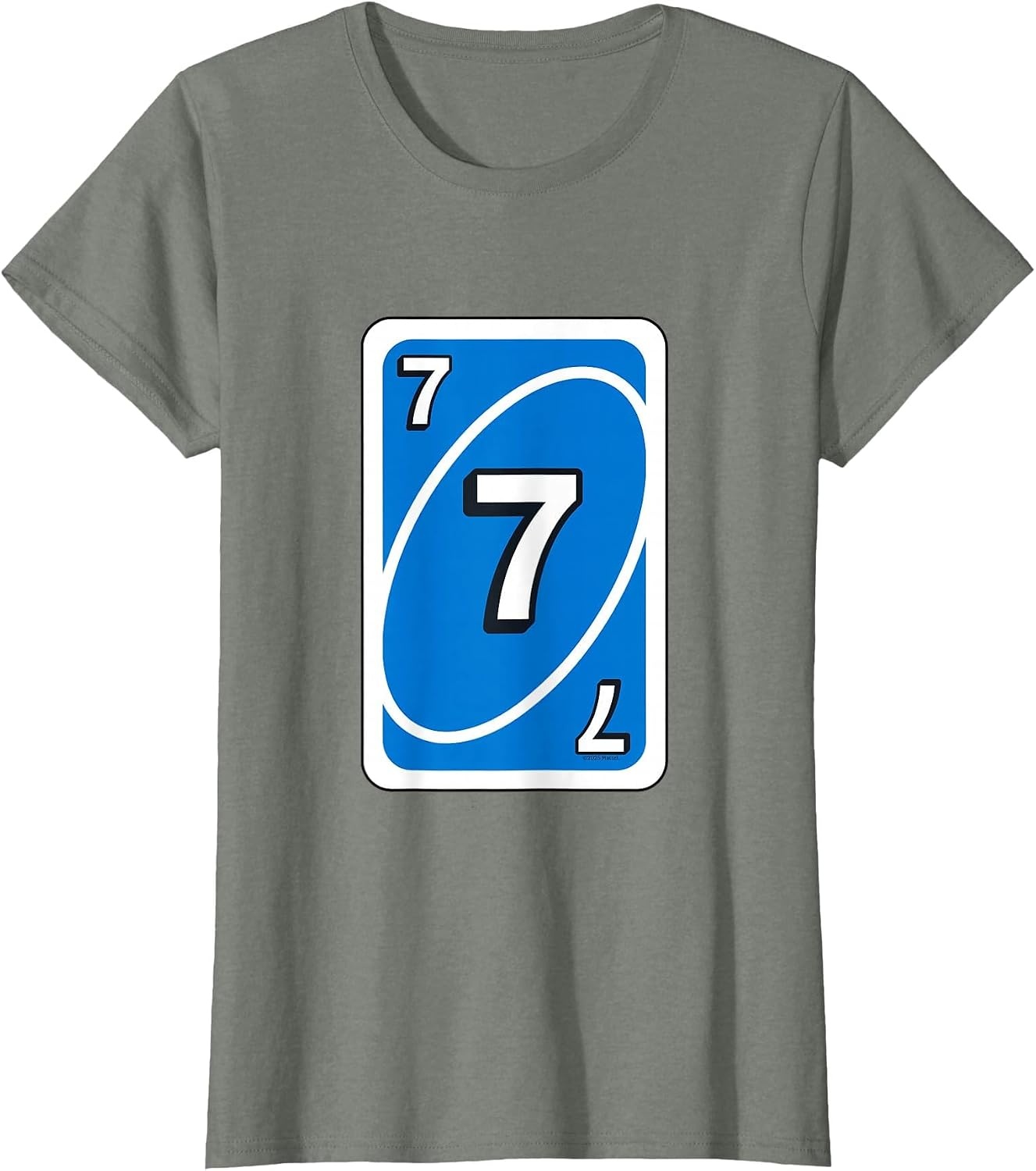 image:imageUNO Halloween Blue 7 Card TShirtOlive Heather