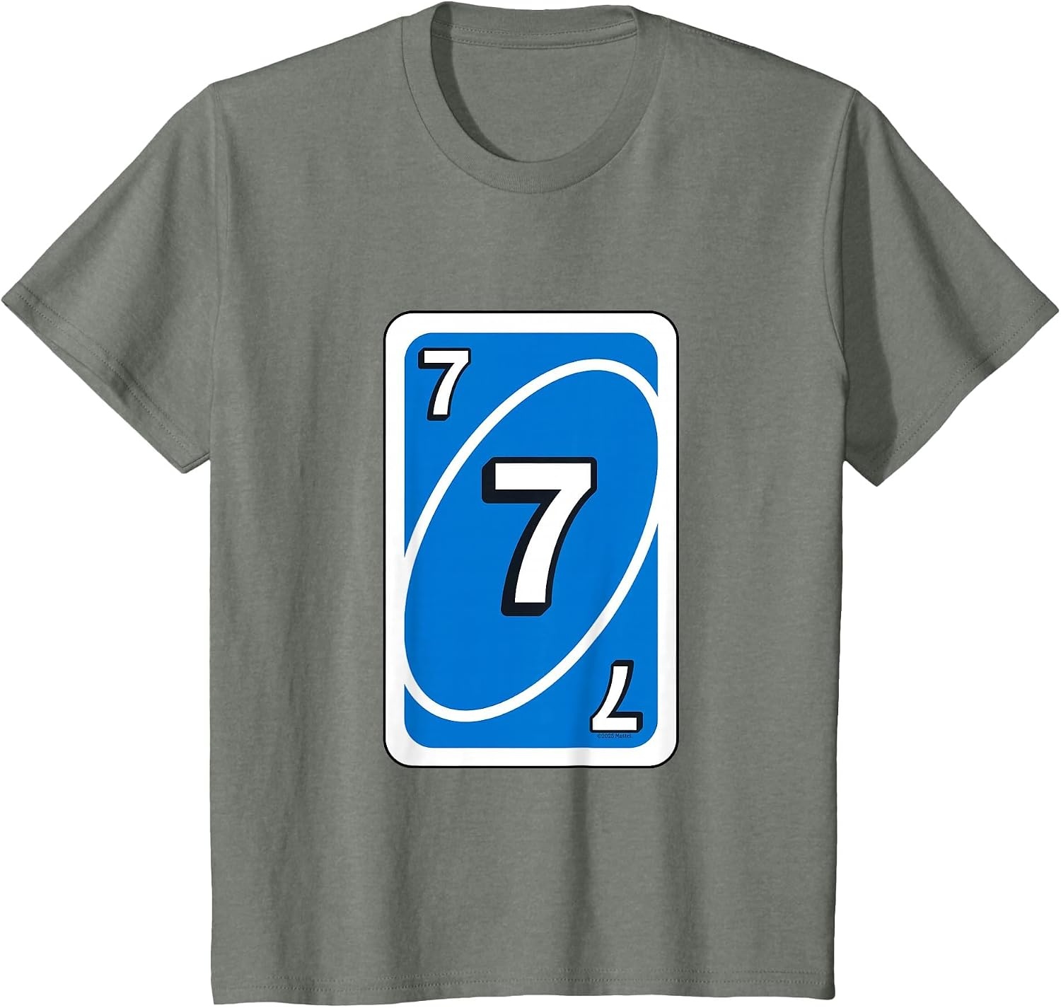 image:imageUNO Halloween Blue 7 Card TShirtOlive Heather