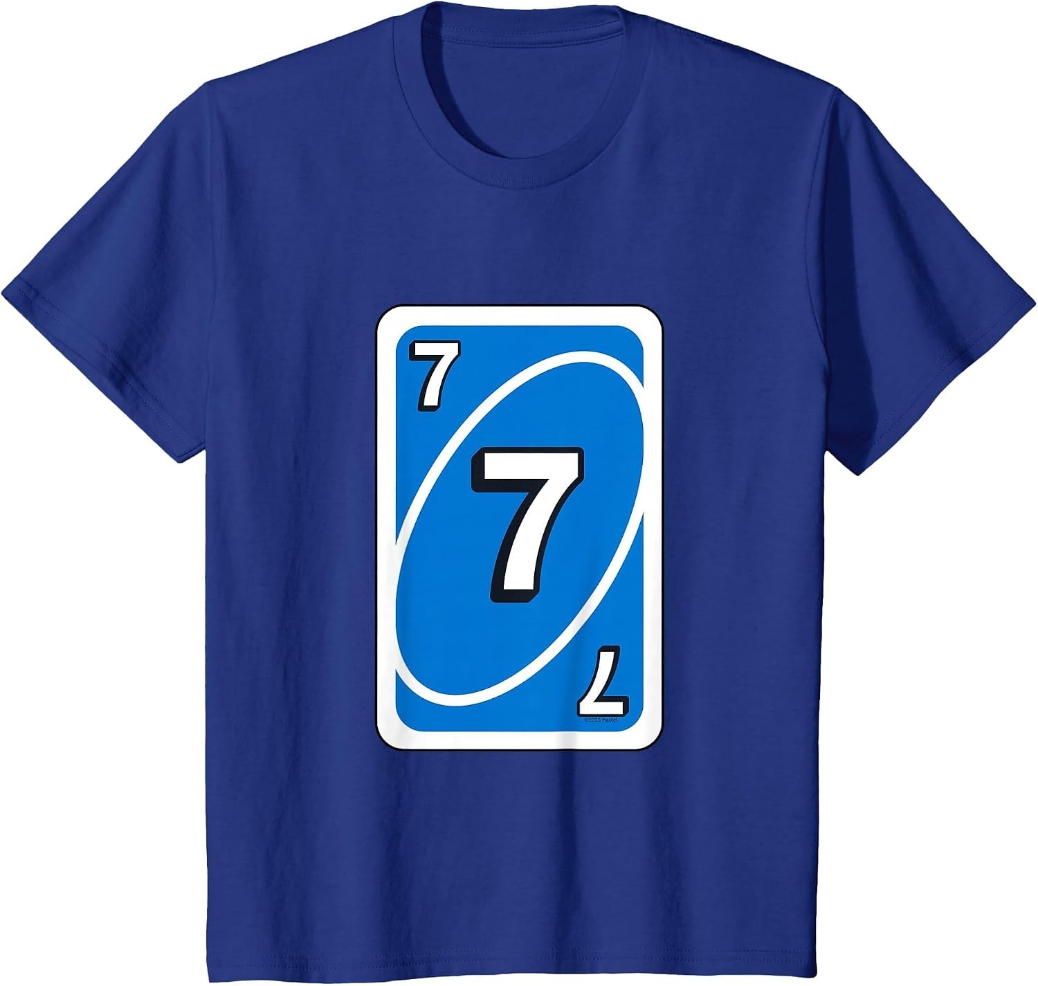 image:imageUNO Halloween Blue 7 Card TShirtRoyal Blue