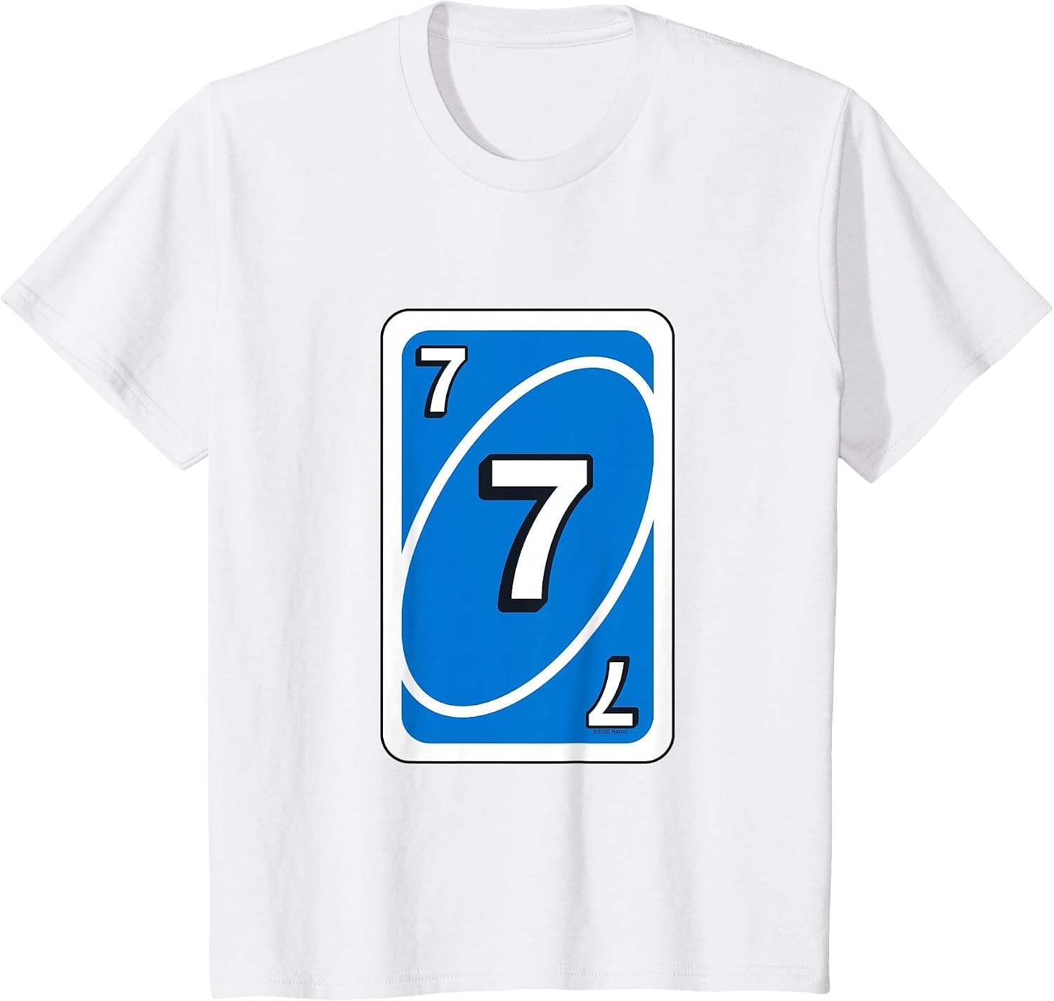 image:imageUNO Halloween Blue 7 Card TShirtWhite