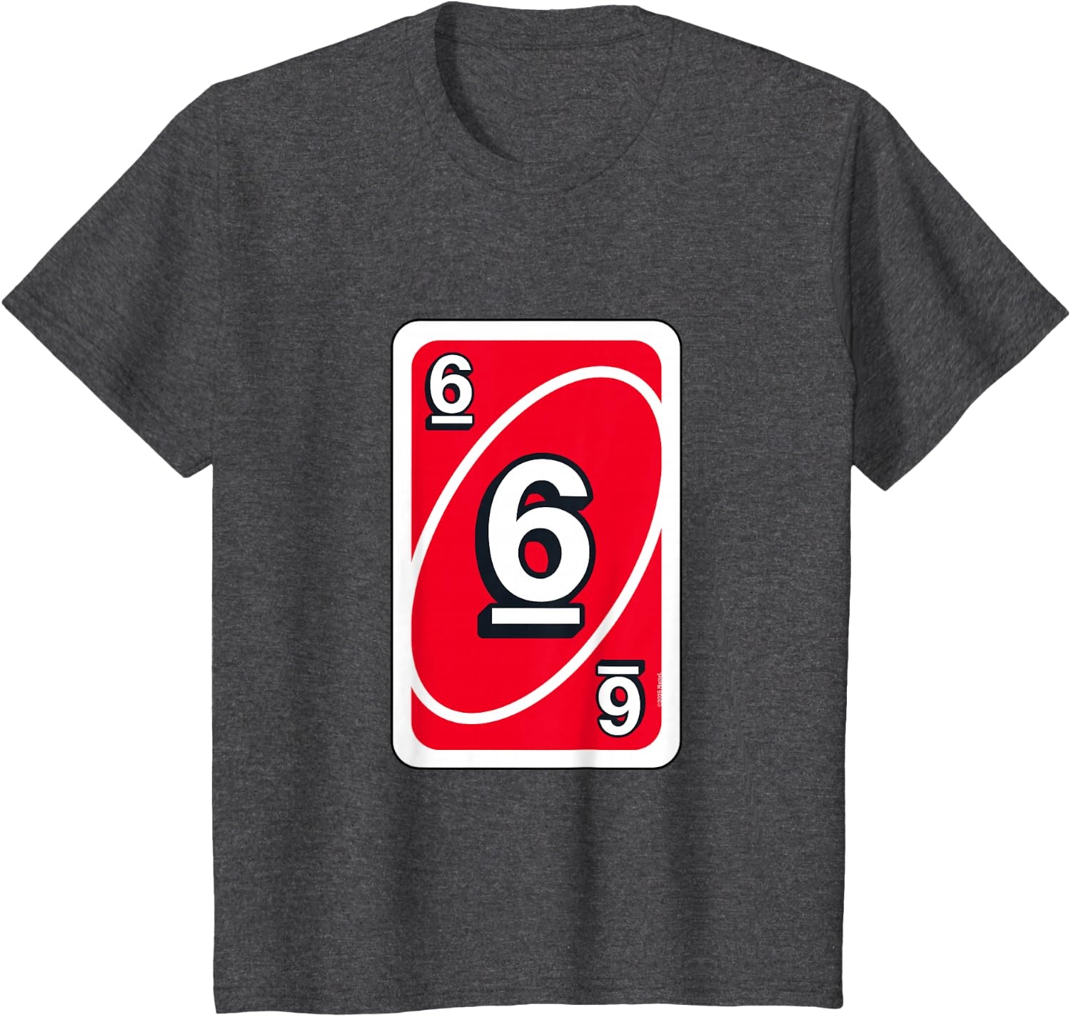 image:imageUNO Halloween Red 6 Card TShirtDark Heather Grey