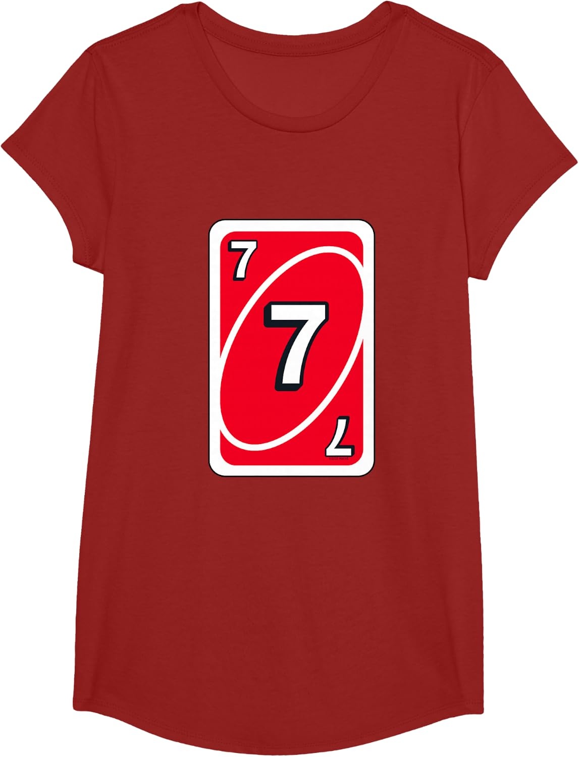 image:imageUNO Halloween Red 7 Card TShirtCranberry Red