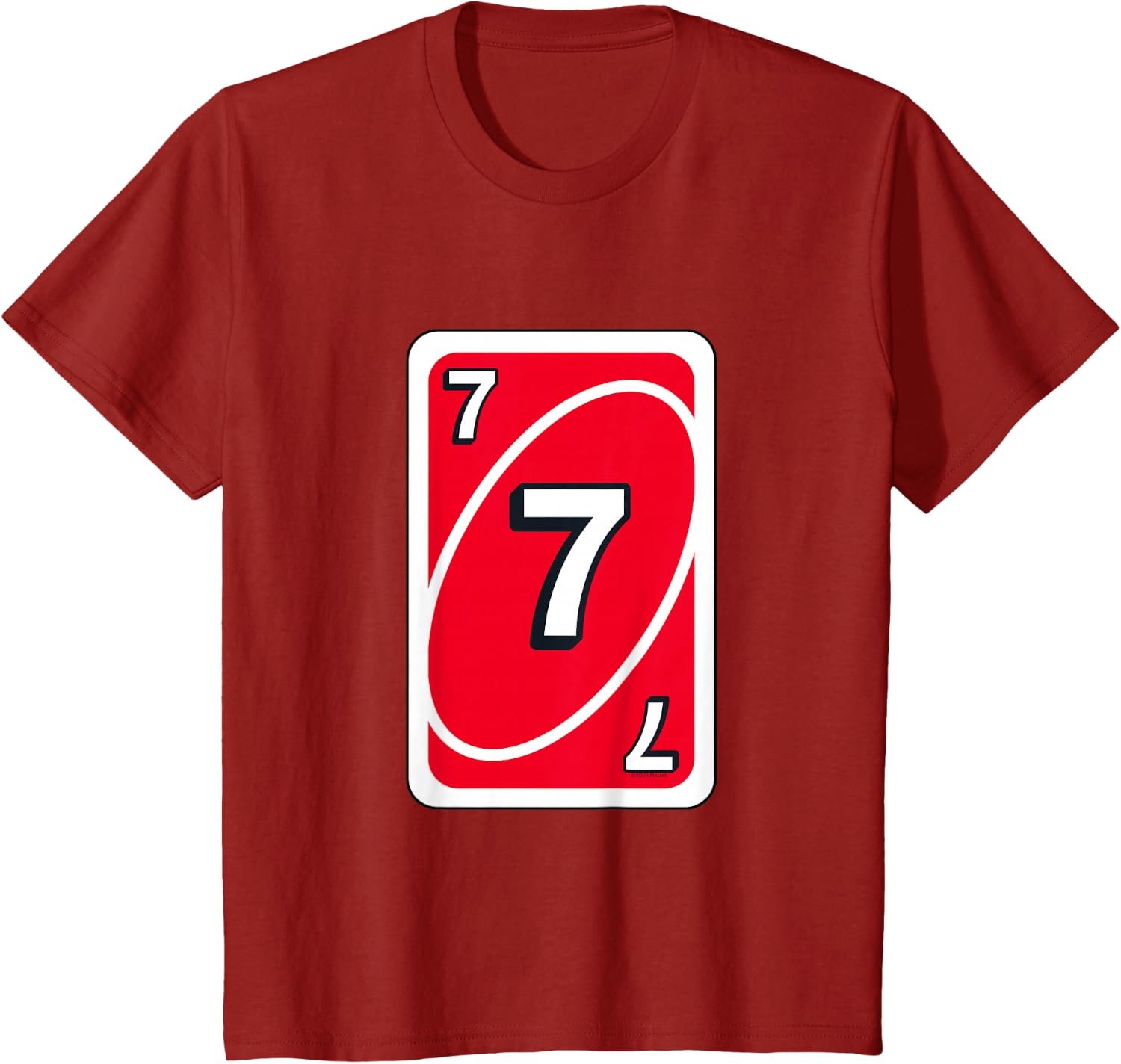 image:imageUNO Halloween Red 7 Card TShirtCranberry Red