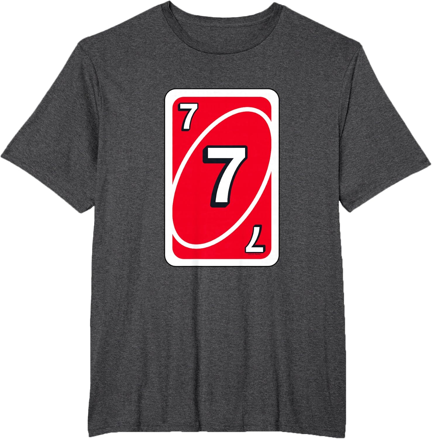 image:imageUNO Halloween Red 7 Card TShirtDark Heather Grey