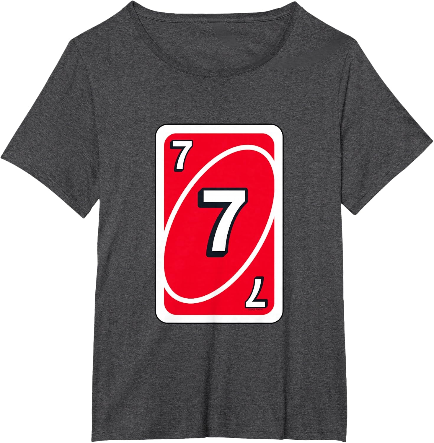 image:imageUNO Halloween Red 7 Card TShirtDark Heather Grey
