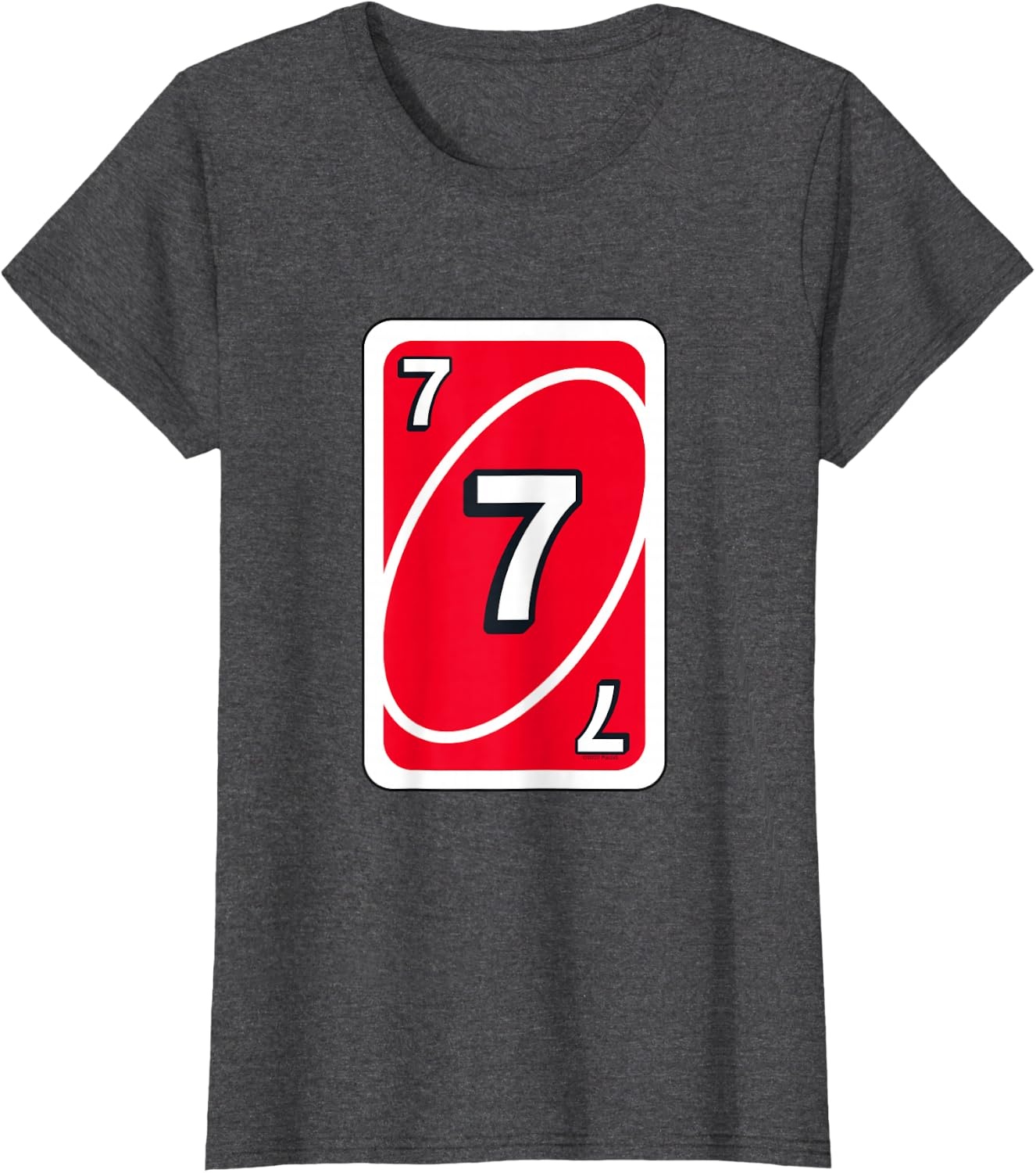 image:imageUNO Halloween Red 7 Card TShirtDark Heather Grey