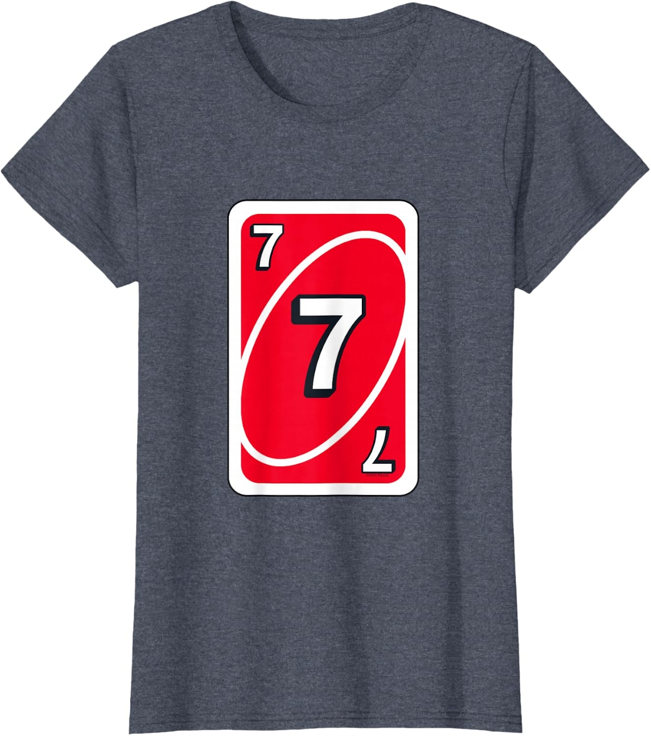 image:imageUNO Halloween Red 7 Card TShirtHeather Blue
