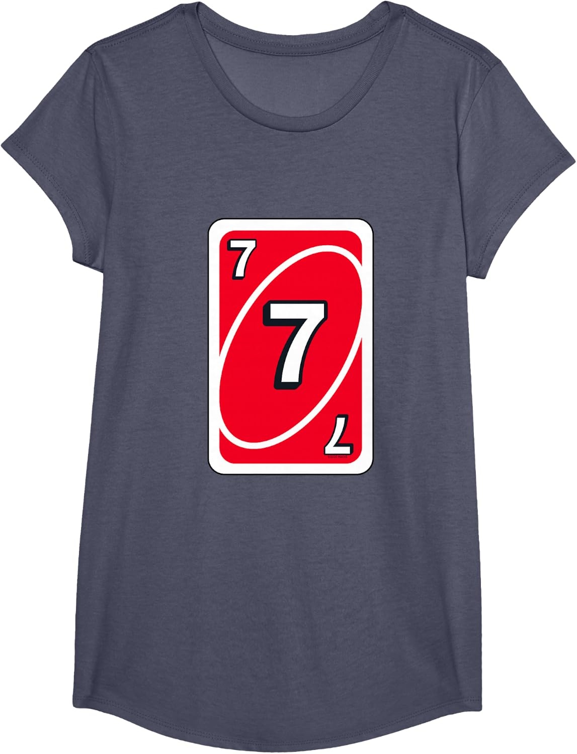 image:imageUNO Halloween Red 7 Card TShirtHeather Blue